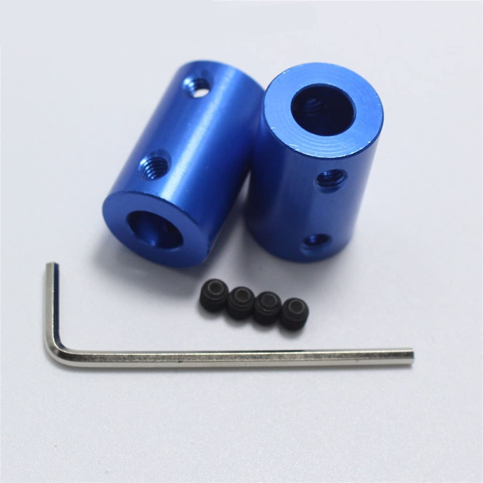 WAAZVXS Coupler 5set OD14L25 8x10mm Aluminium Alloy Coupling Shaft Couplings with Hex Wrench+Screws for Motor Connector