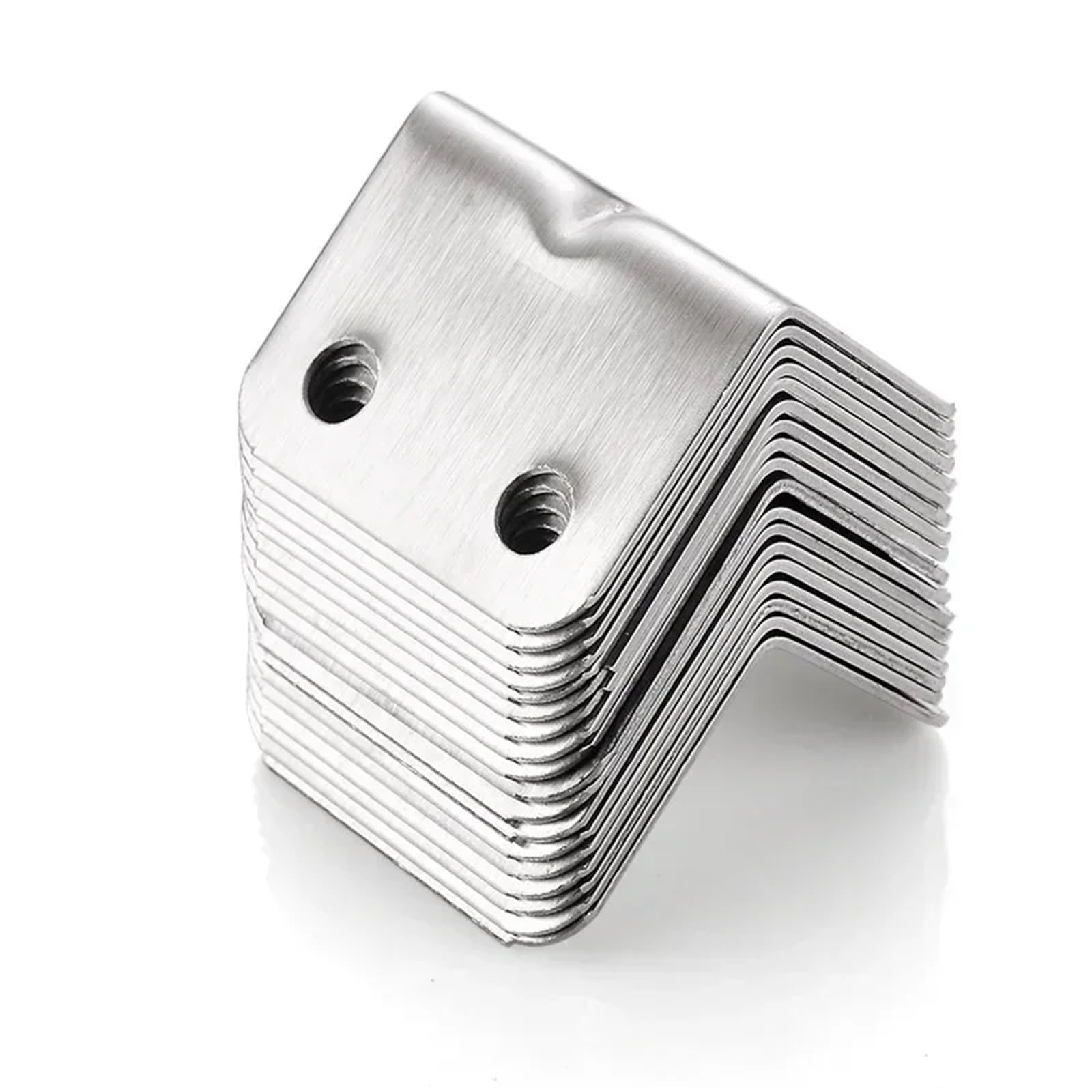 Staffa Angolare Universale In Acciaio Inossidabile Da 40 Pezzi, Dispositivo Di Fissaggio Fisso Ad Angolo Retto, For Mobile Con Struttura Del Letto Per Mobili, Scaffali, Sedie In Legno(6 Holes)