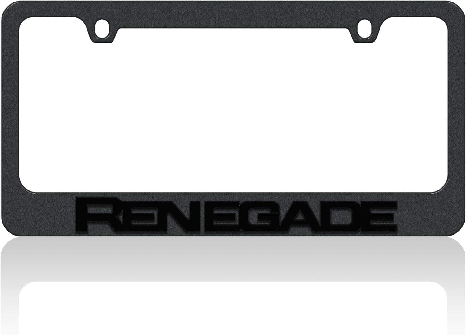 Eurosport Daytona- Compatible with 2018, Jeep Renegade - Black License Plate Frame
