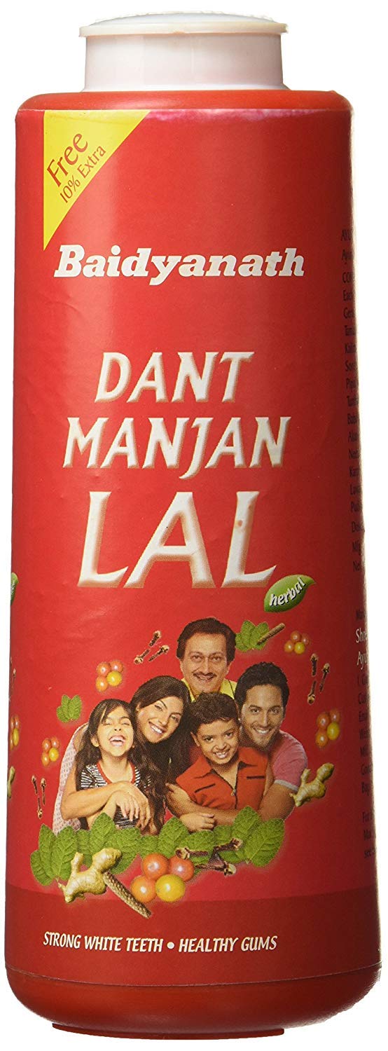 Lal Dant Manjan poudre dentifrice herbes naturelles lot de 3 pots de 300g