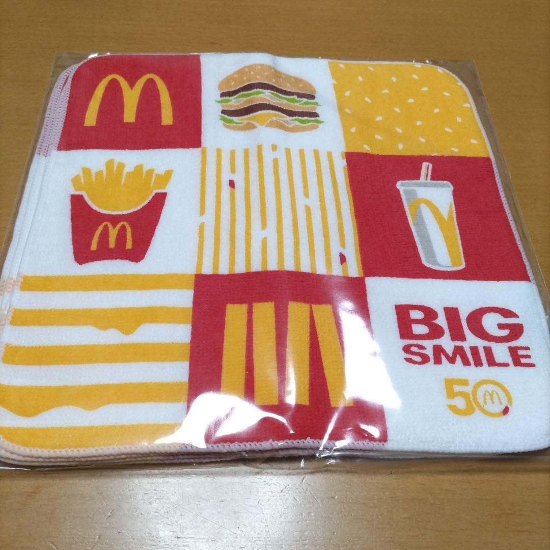 Amazon｜マクドナルド ビックスマイル50周年 タオル｜ハンドタオル