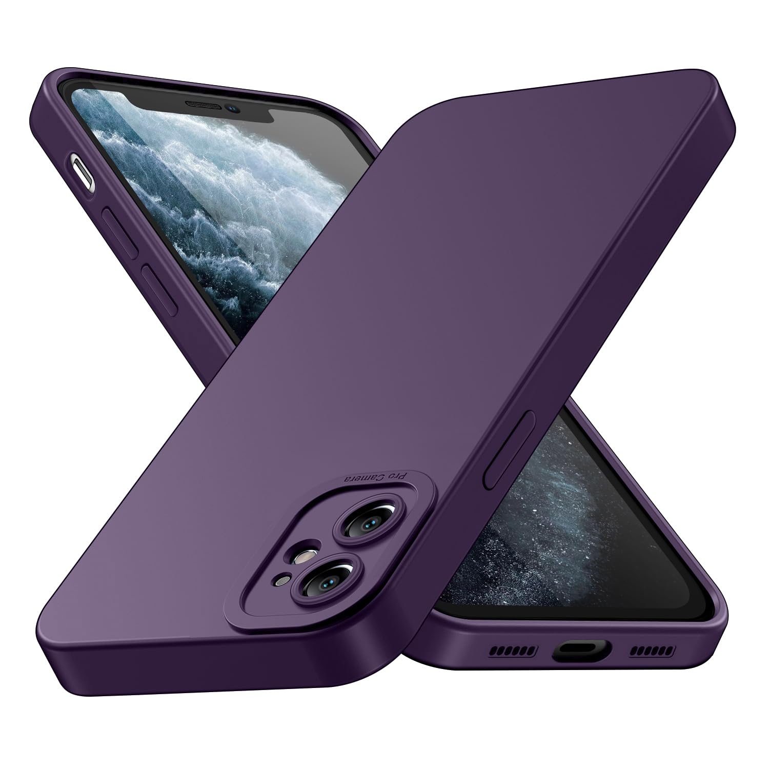 Coque IPhone 13 Tenphone - Silicone Souple Anti-choc - Protection Caméra - Noir