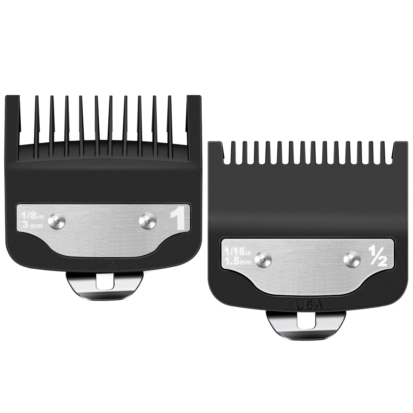Replacement for Wahl Clipper Guards Set, Compatible with Wahl 1/2 Clipper Guard,1 Clipper Guard, Hair Clipper Guards1/8 (3mm),1/16" (1.5 mm) for