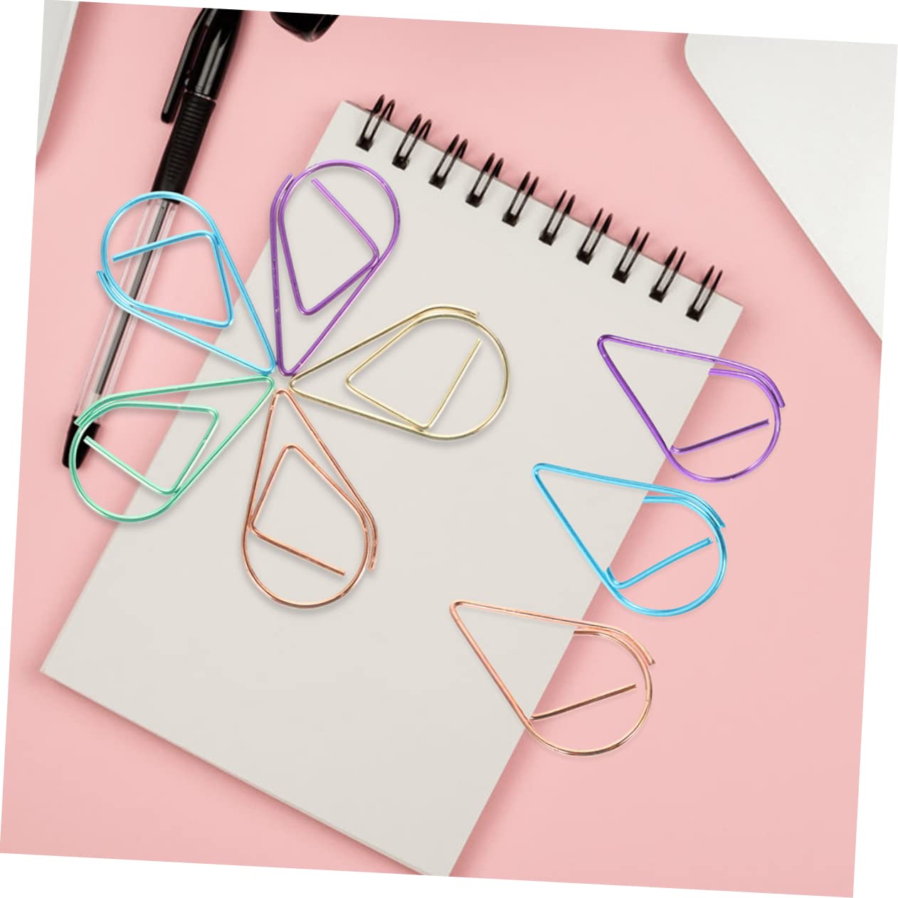 VILLCASE 3 Sätze Büroklammer Clips Bunte Bürobedarf Büroklammer Notizklammer Trendy Schreibtischzubehör Metallklammer Stahldraht 100 Stück * 3
