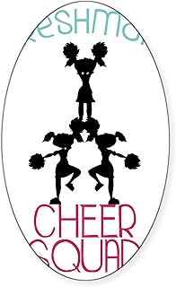 CafePress Freshman Cheer Squad Oval Car Bumper Sticker