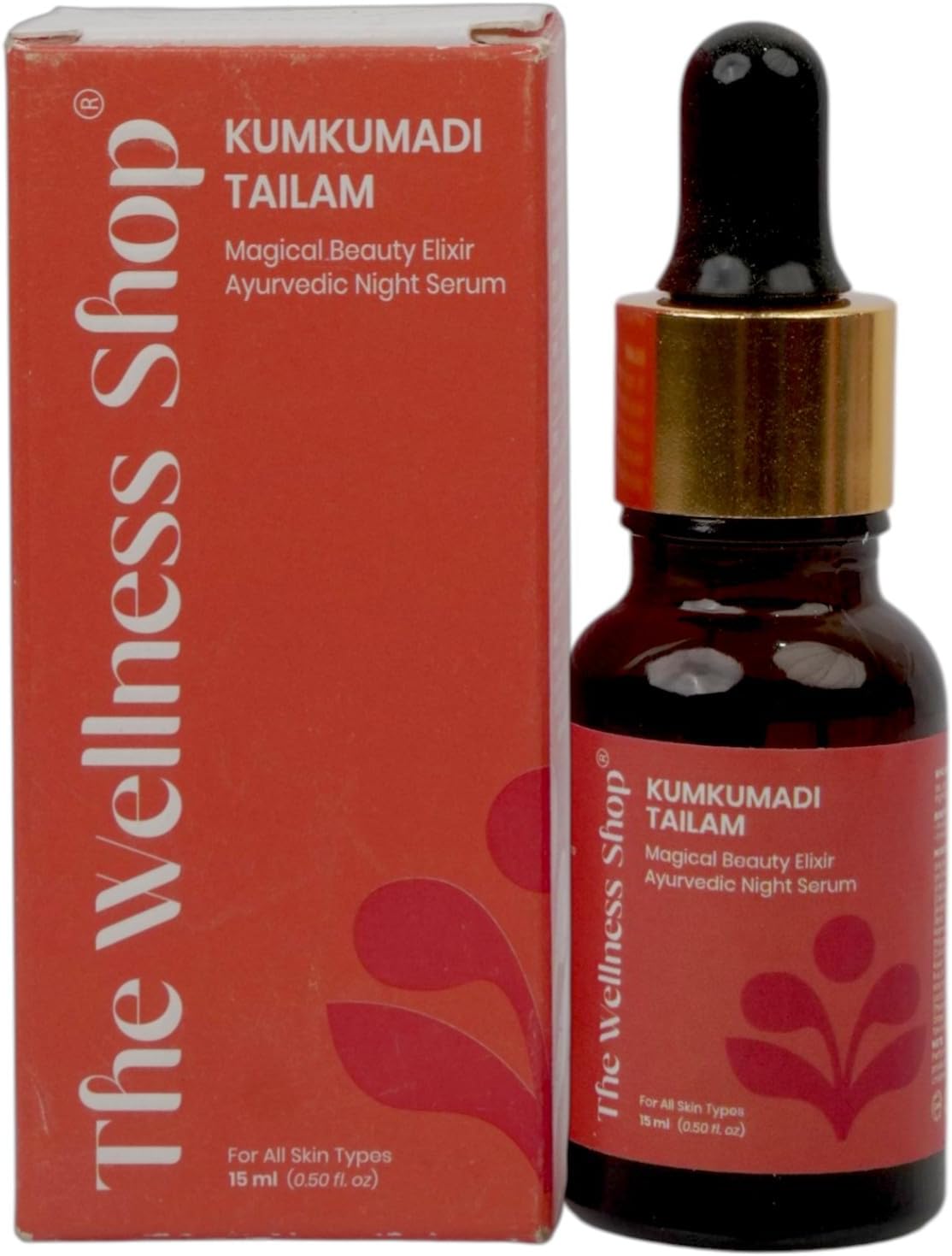 Kumkumadi Tailam- 15ml | Ayurvedic Saffron Night Serum for Glowing, Youthful Skin | Reduce Dark Spots, Pigmentation & Wrinkles | Natural Face Oil for Radiance & Even Tone