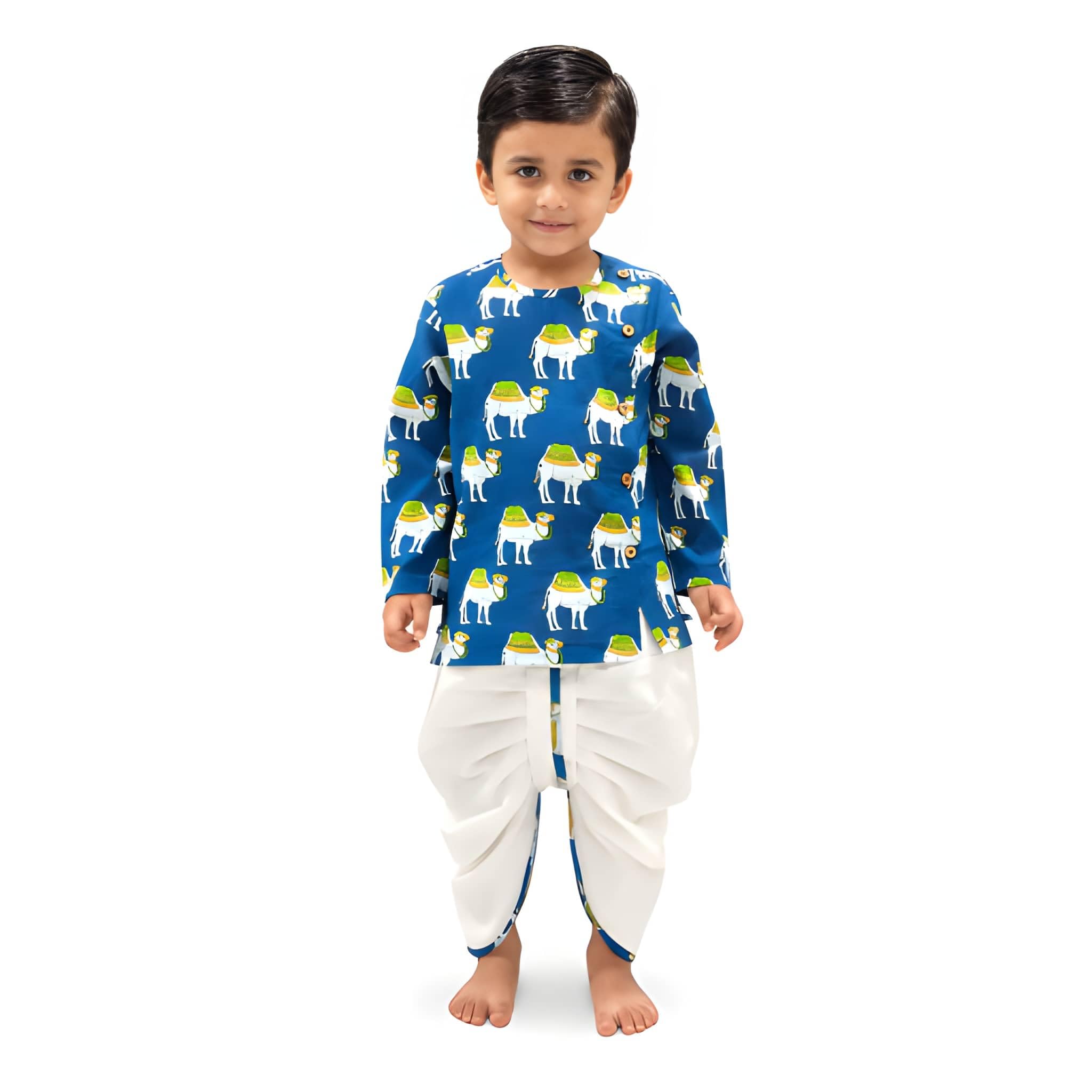 Breathable Cotton Angrakha Baby Dress | Traditional Baby Boy Kurta Angrakha Set | Stylish Festival & Wedding Dress for Infant Boy & Toddler Boy | Trending Kurta Set-image-30