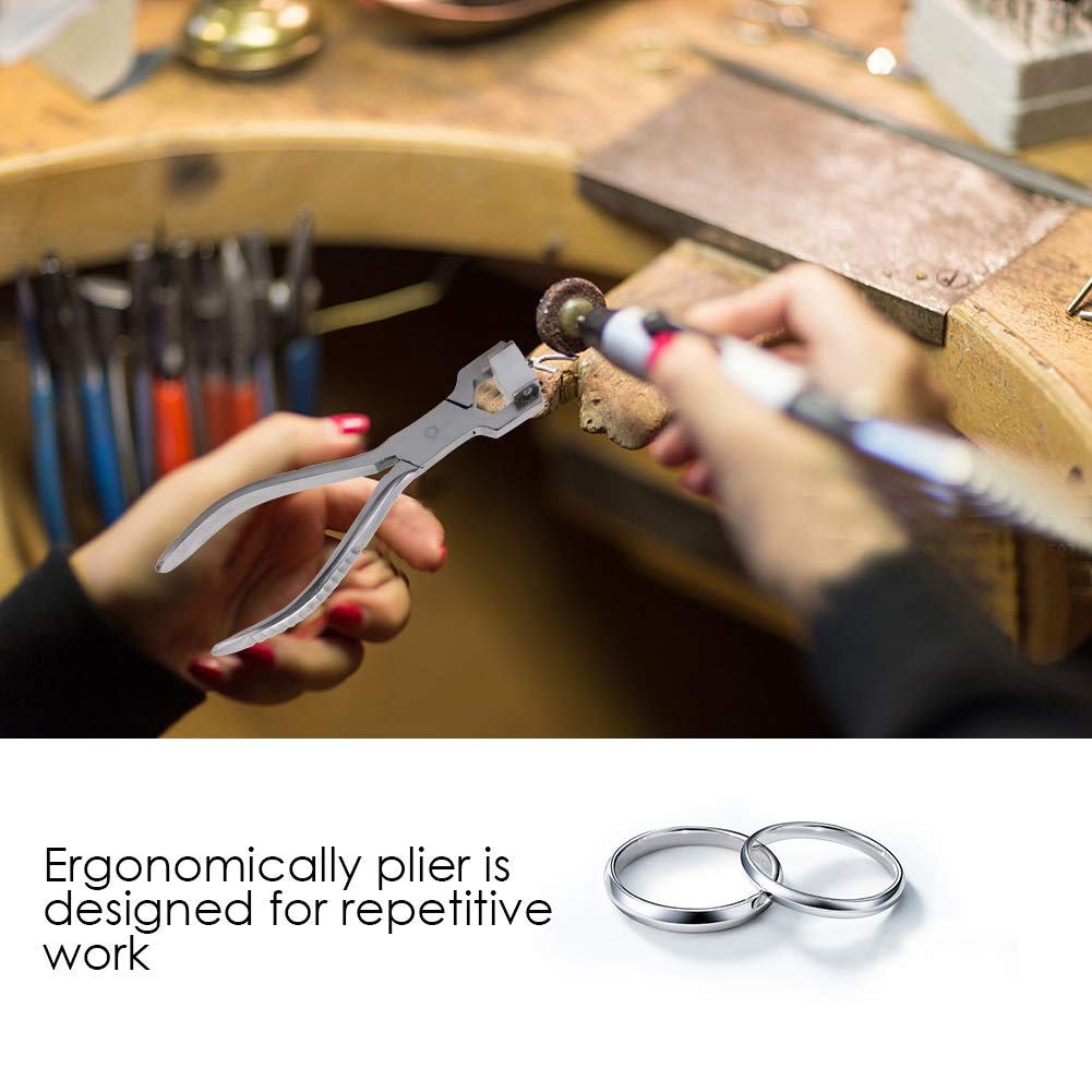 Alucy Ring Pliers - Forming Spring Bending Nylon Jaws, Ring Plier, Jewelry Repair Tool, Jewelry Making Tool, Jewelry Pliers For Ring Bracelet Necklace