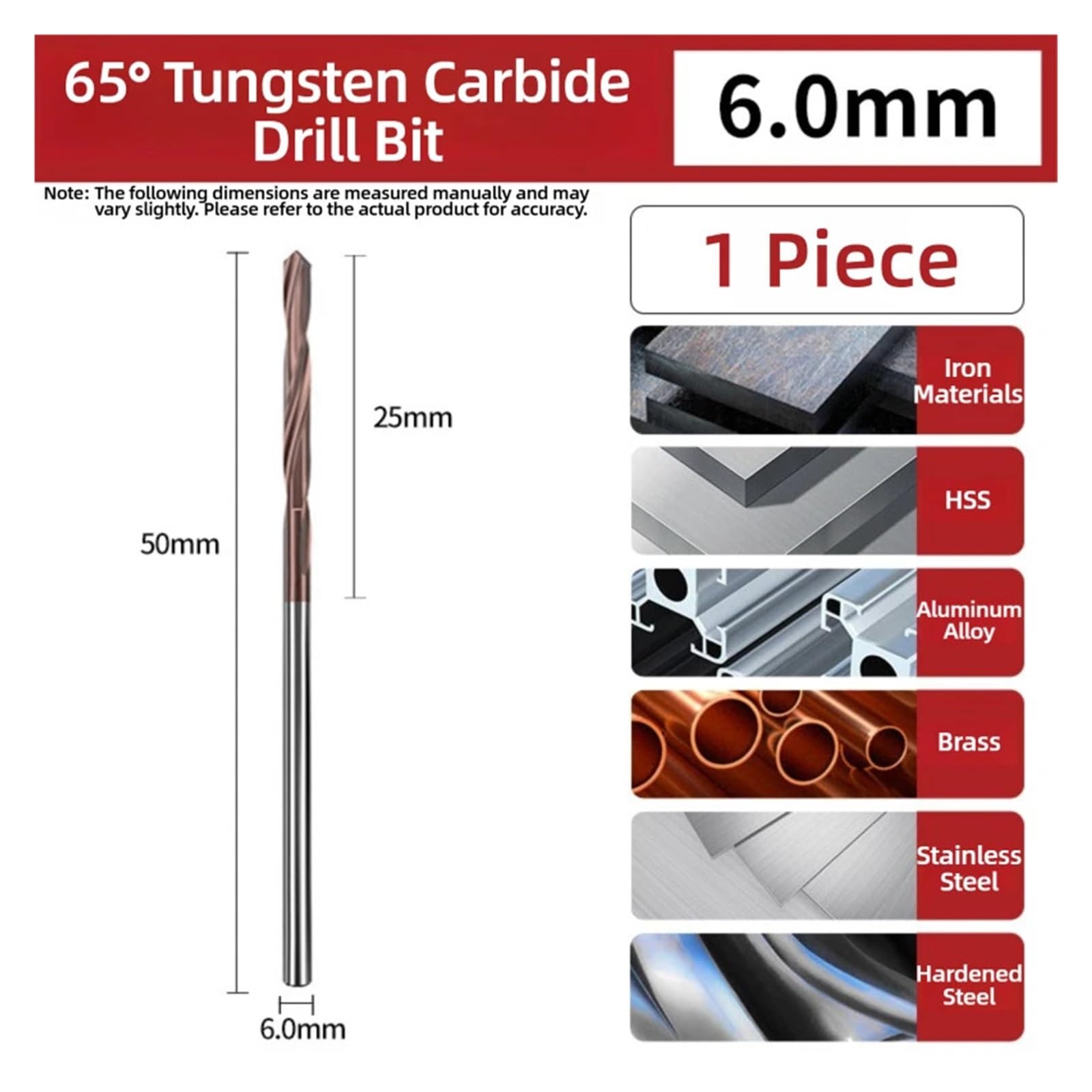 Juego de brocas helicoidales de acero de tungsteno, brocas de carburo de 65°, herramientas de perforación industriales de precisión para metal, acero inoxidable, hierro de 1 mm a 20 mm(22mm)