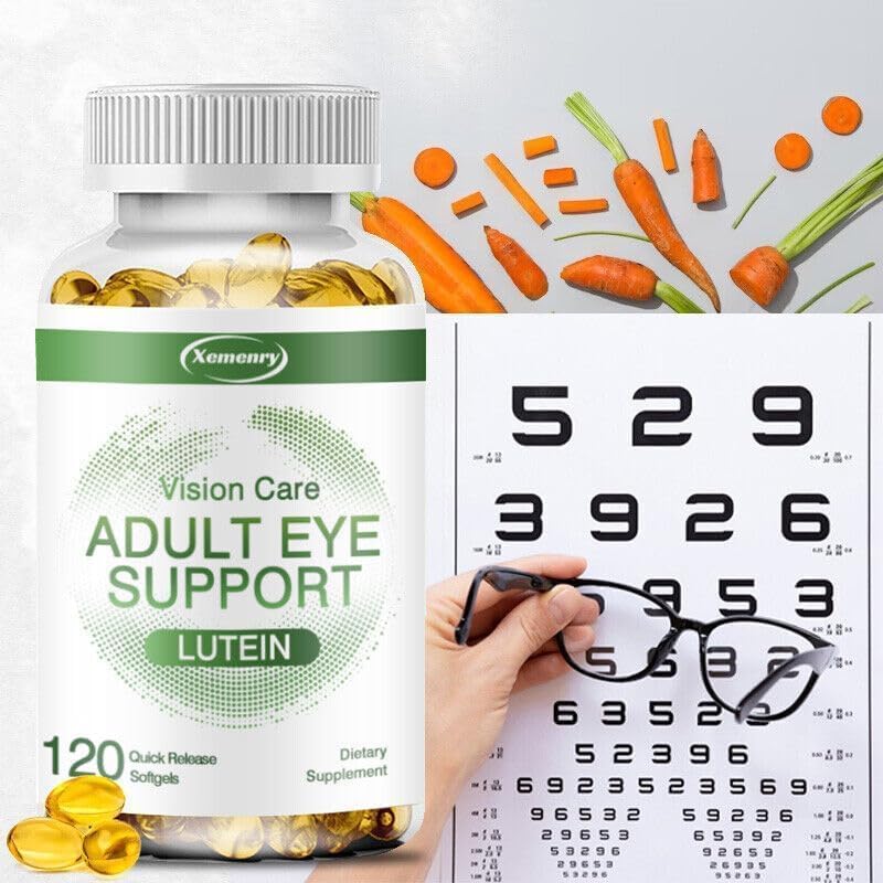 Compléments de soutien oculaire pour adultes (120 gélules) avec lutéine et zéaxanthine – Compléments pour la santé des yeux et de la vision