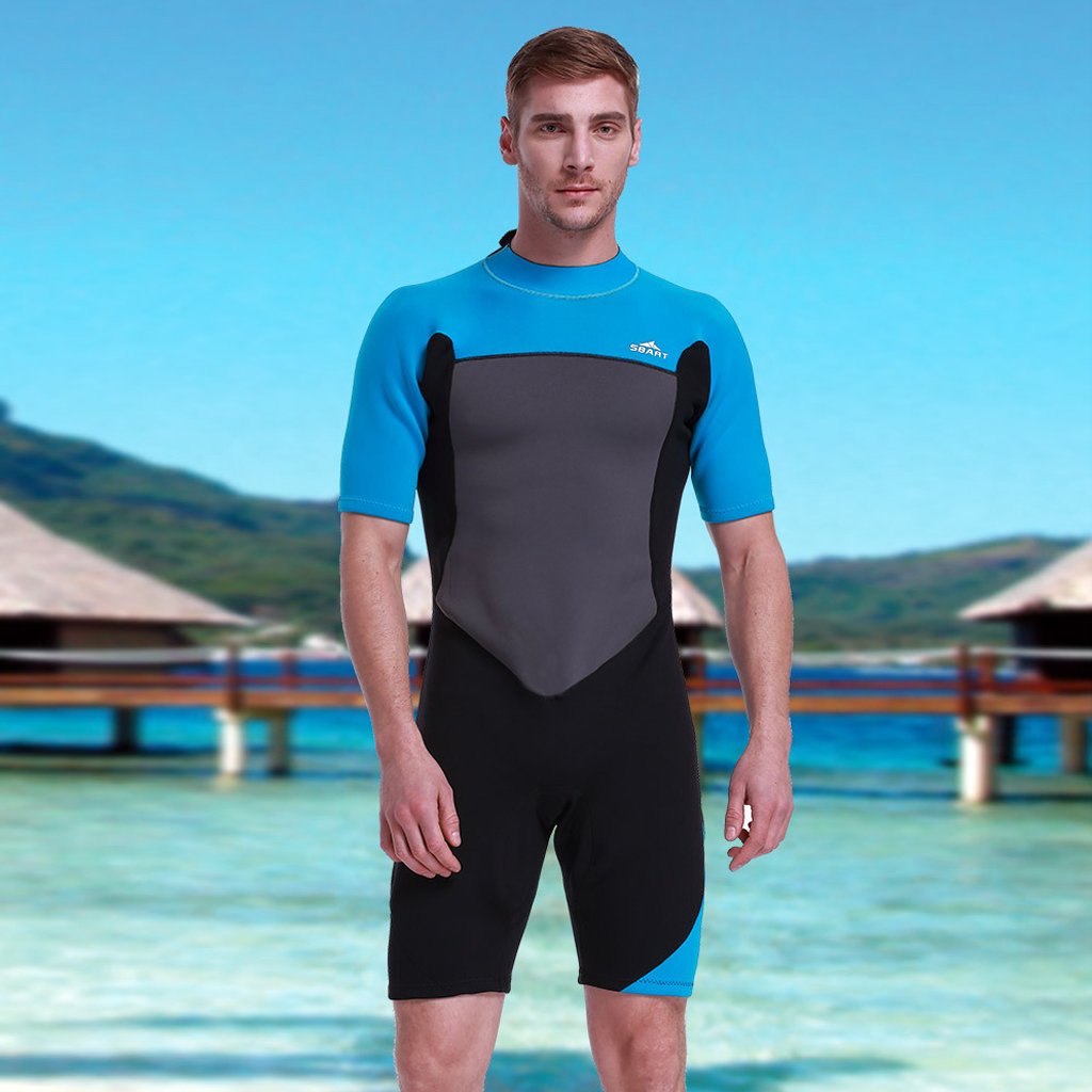 Ubersweet® Mens 2mm Shorty Wetsuit Spring Wet Suit Kayak Surf Surfing Snorkeling XXL (66001003JEL)-image-22
