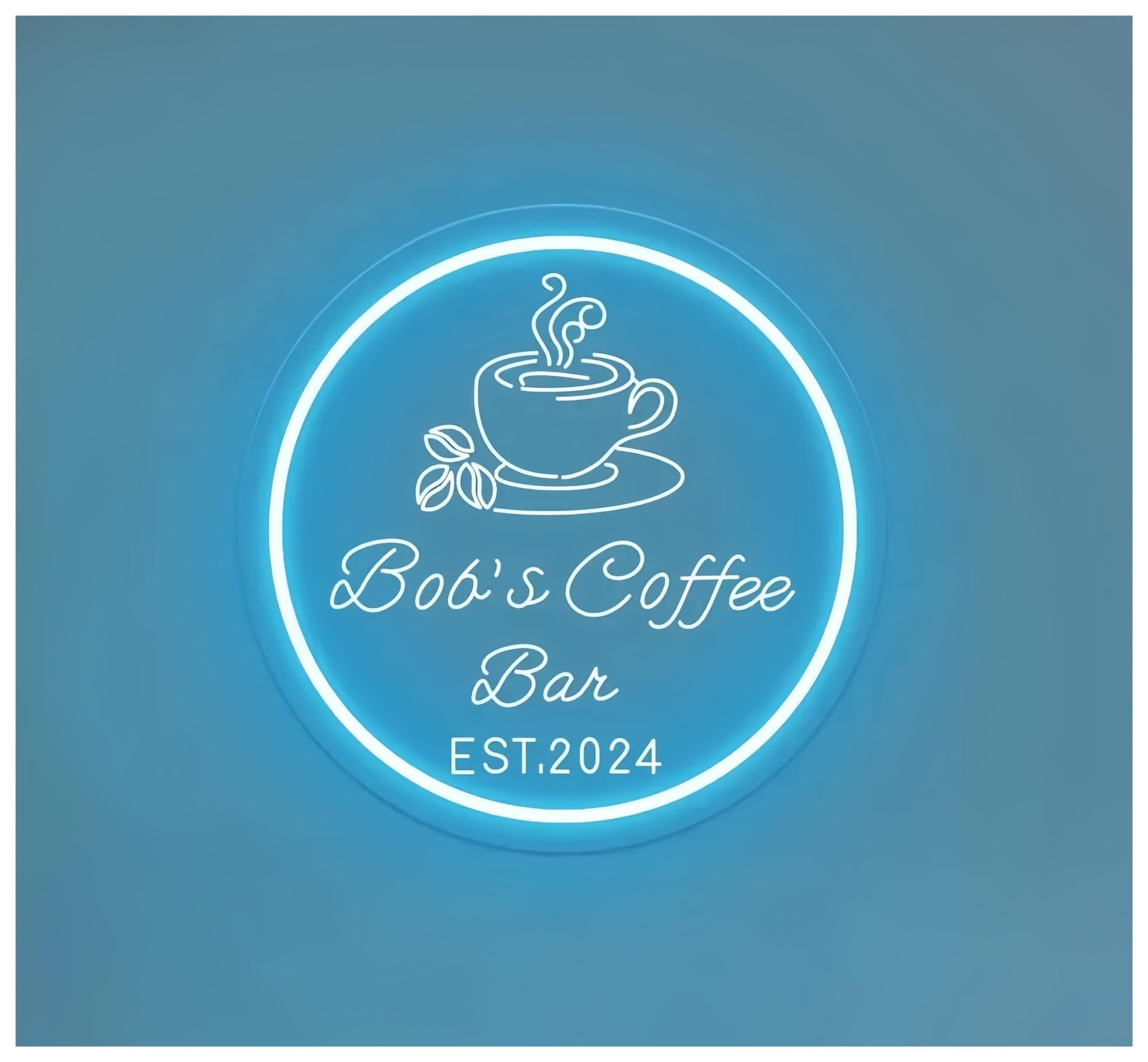 SHOUXI Sign Lamp Coffee Bar Neon Sign for Kitchen Decor Shop Sign(B,40cm)