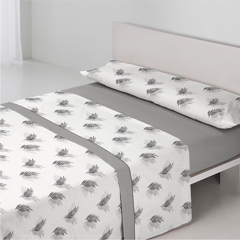 Sedalinne - Juego 3 Piezas sábanas térmicas Navia - Cama 90x190 cm - Tejido Pirineo - Sábanas de Invierno - Total Confort - Incluye Bajera Ajustable, encimera y Funda de Almohada - Color Gris