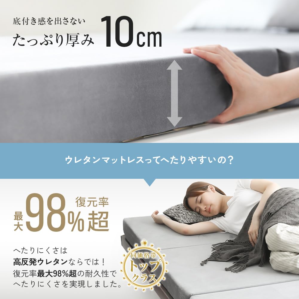 モダンデコ　マットレス(ダブル)　極厚10cm 高反発　密度25D 硬さ190N Amazon｜モダンデコ マットレス ダブル 極厚10cm 高反発 密度25D 硬さ