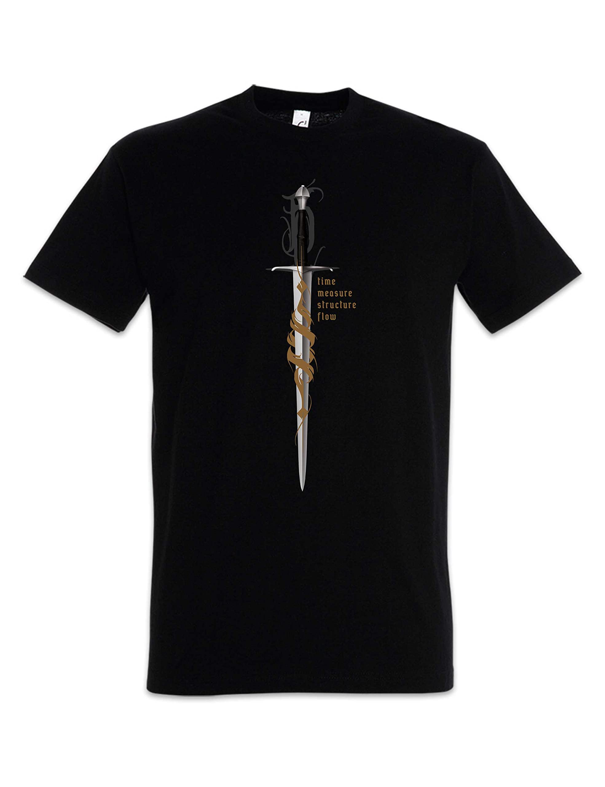 Urban Backwoods Men's Black Mastering The Longsword T-Shirt Schwarz Größe S