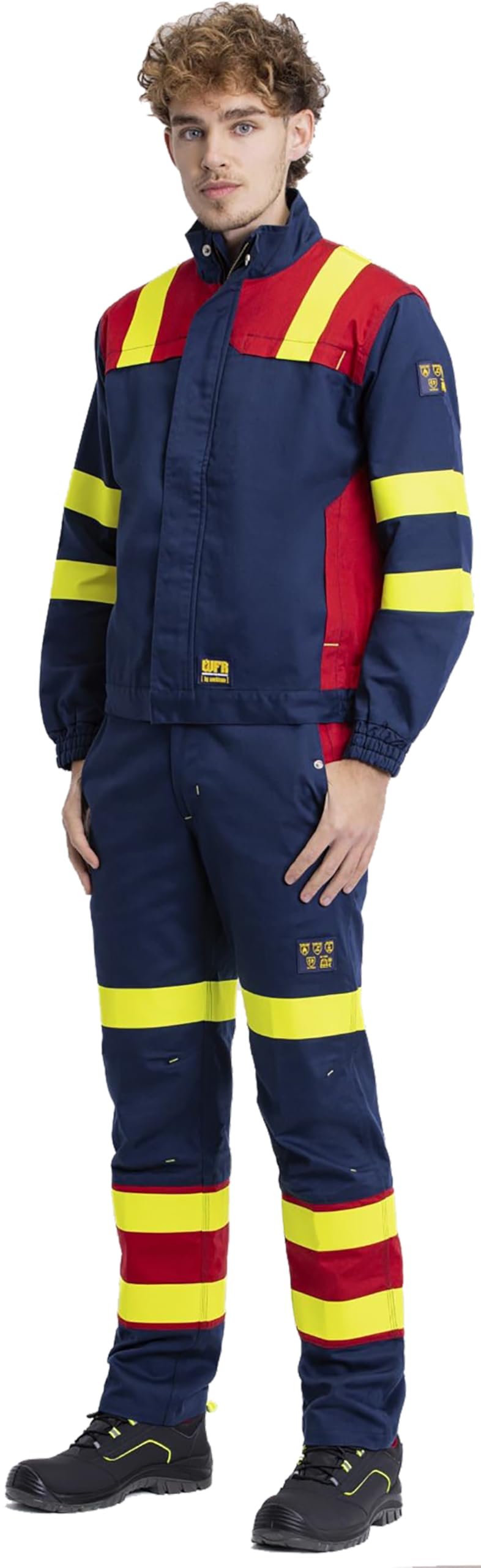 WORKTEAM B1199 Cazadora Ignífuga Combinada Antiestática para Soldadura y Arco Eléctrico Visibilidad Realzada
