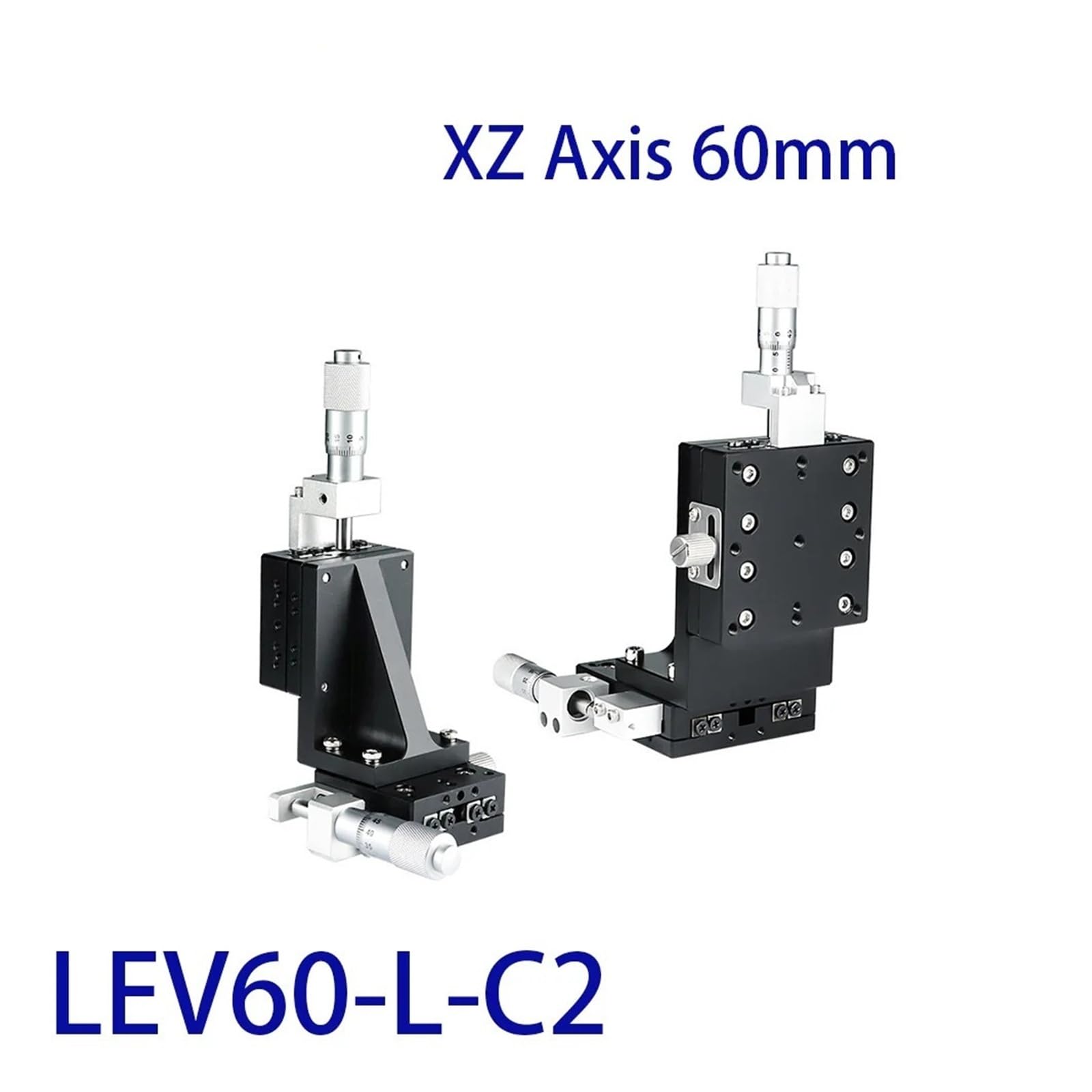 Stół przesuwny, oś XZ 60 * 60 mm, LEV60-L-C2, ręczny podnośnik pionowy, platforma do precyzyjnego dostrajania, prowadnica liniowa poprzeczna