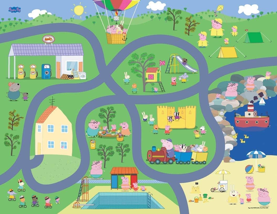 Peppa Pig Jumbo Mega Mat Playmat with Vehicles Play Set