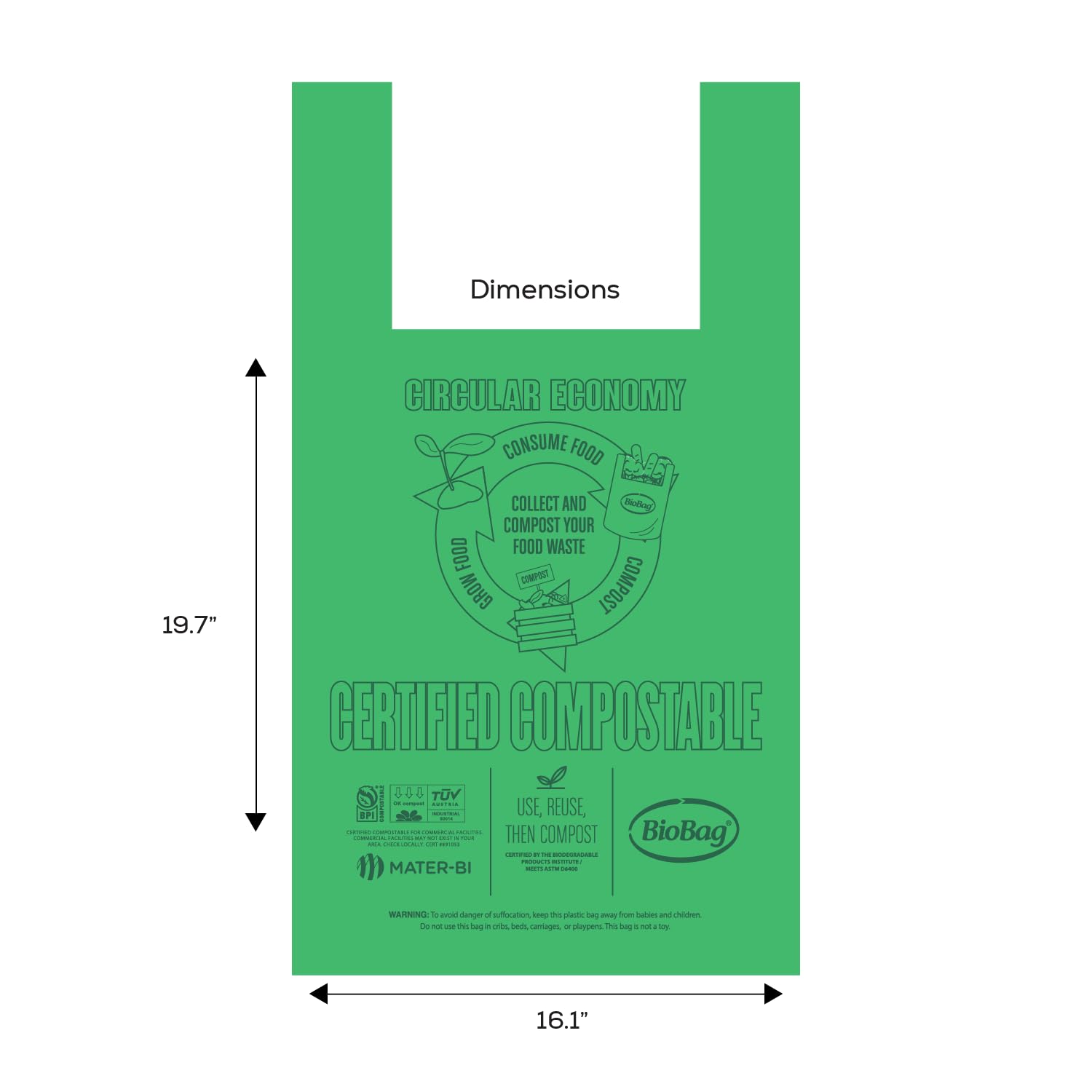 BioBag Bolsas de Basura biodegradables compostables