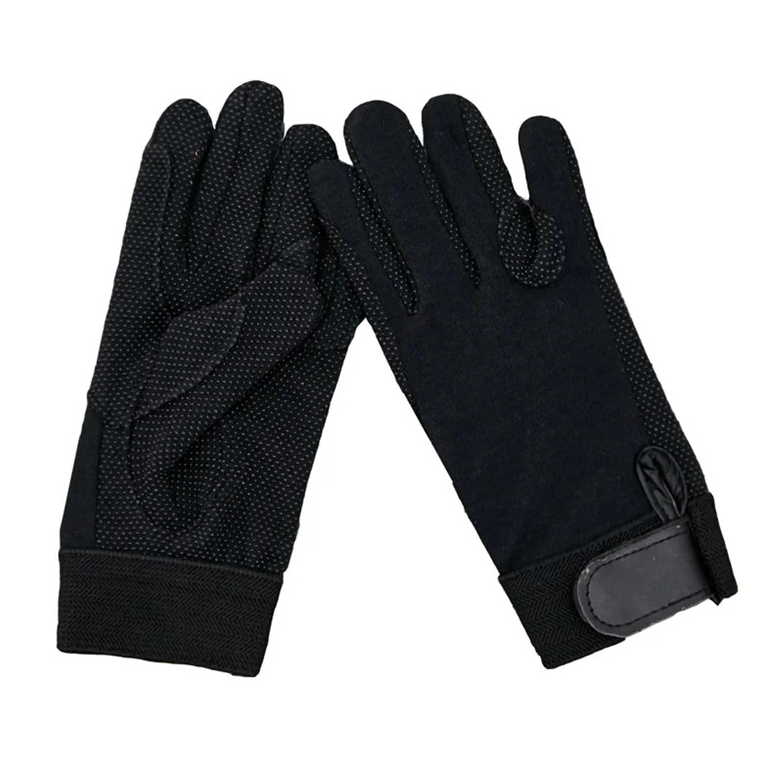 Guantes De EquitacióN Guantes de equitación for Hombre y Mujer, Guantes de equitación Unisex, Equipo for Jinete para Montar A Caballo(Black,L)