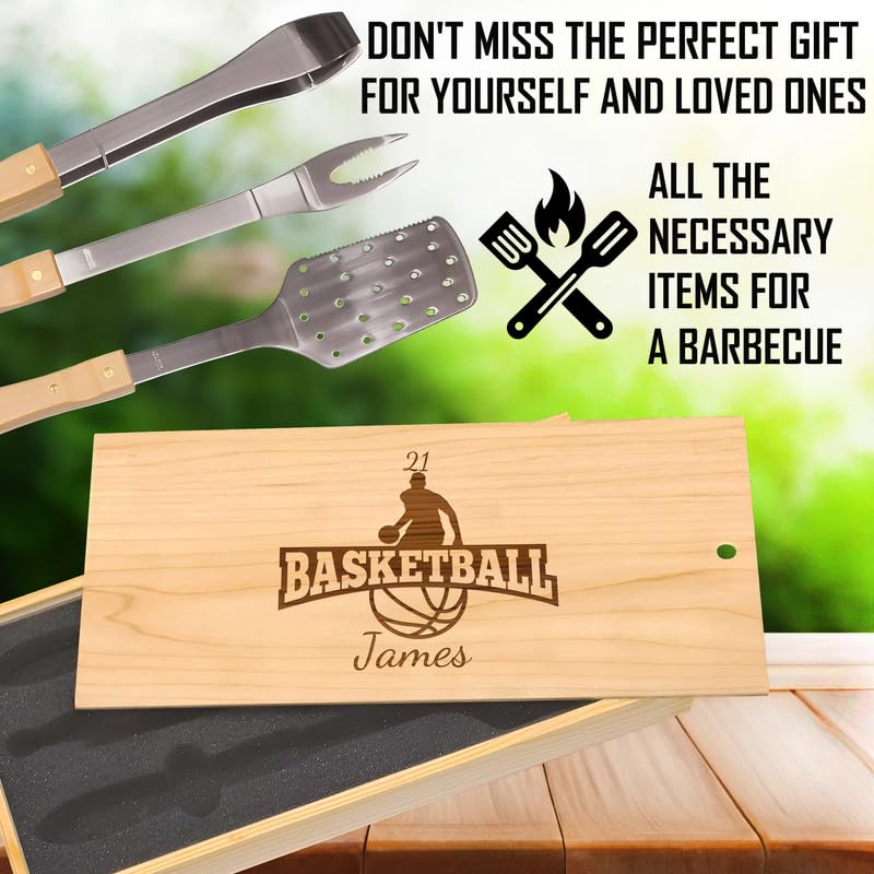 Set de parrilla personalizado con grabado y 3 piezas miniatura 6