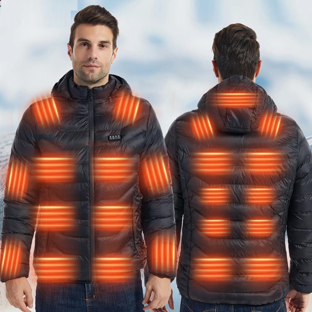 USB Heating Coat Warming Hoodie Winter Flexible Electric Thermal Clothing ColdDay Fishing Hiking Camping Warm Clothes