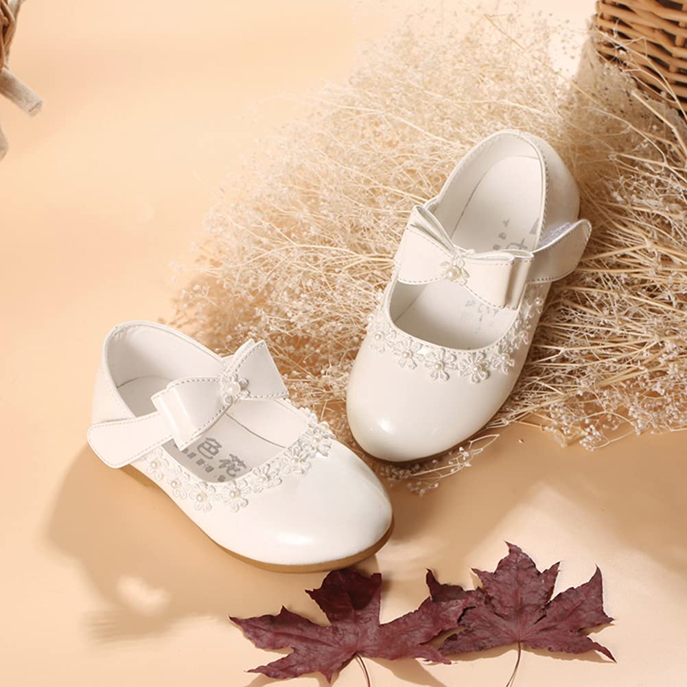Ragazze Mary Jane Scarpe Principessa Scarpe Ragazza Ballerina Battesimo Decorazione Floreale Comunione Cerimonia Nozze Scarpe