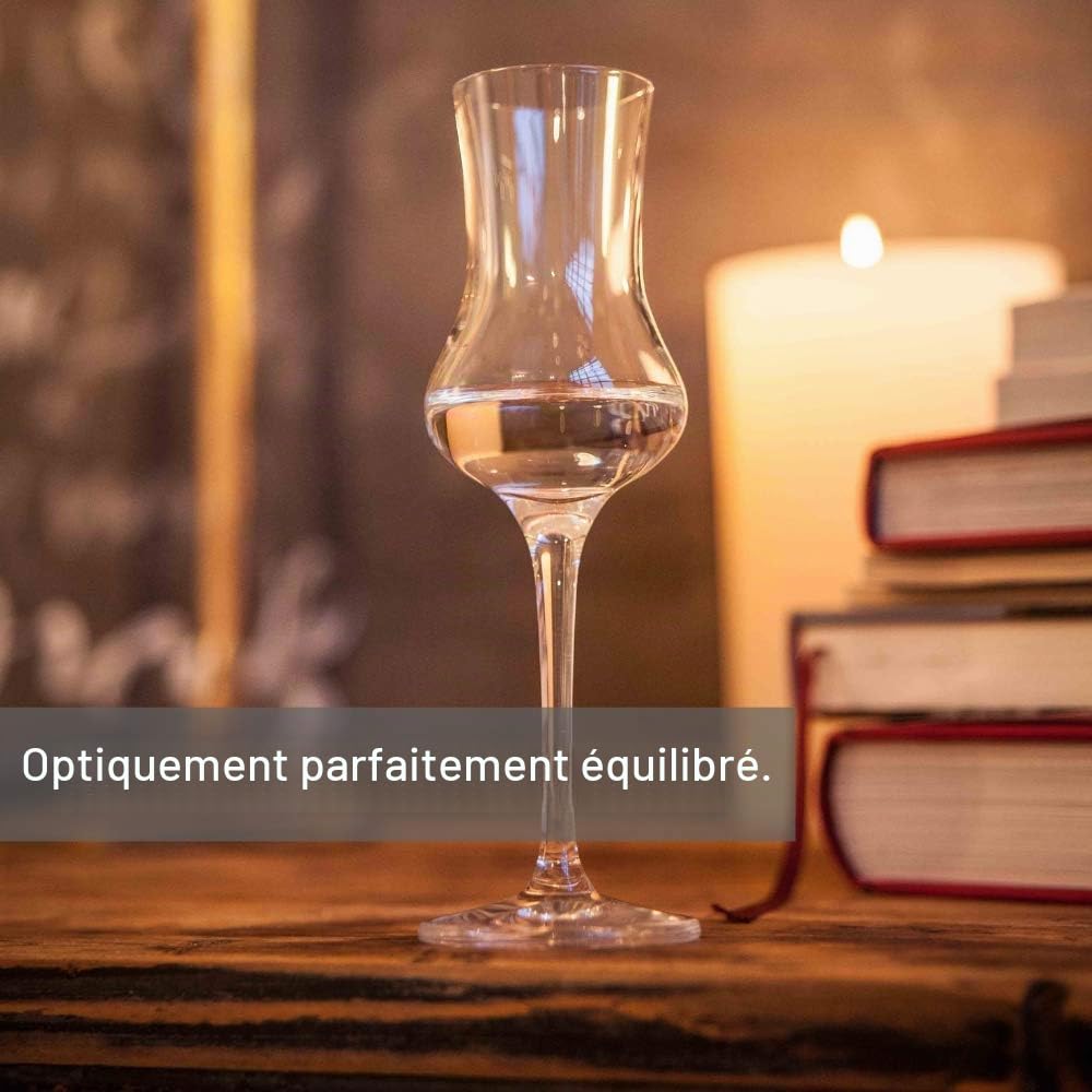 Stölzle Lausitz Verres à grappa I lot de 6 verres à grappa I Verres à shot avec pied I Verres à liqueur I 90 ml I lavable au lave-vaisselle I comme soufflé I excellente qualité