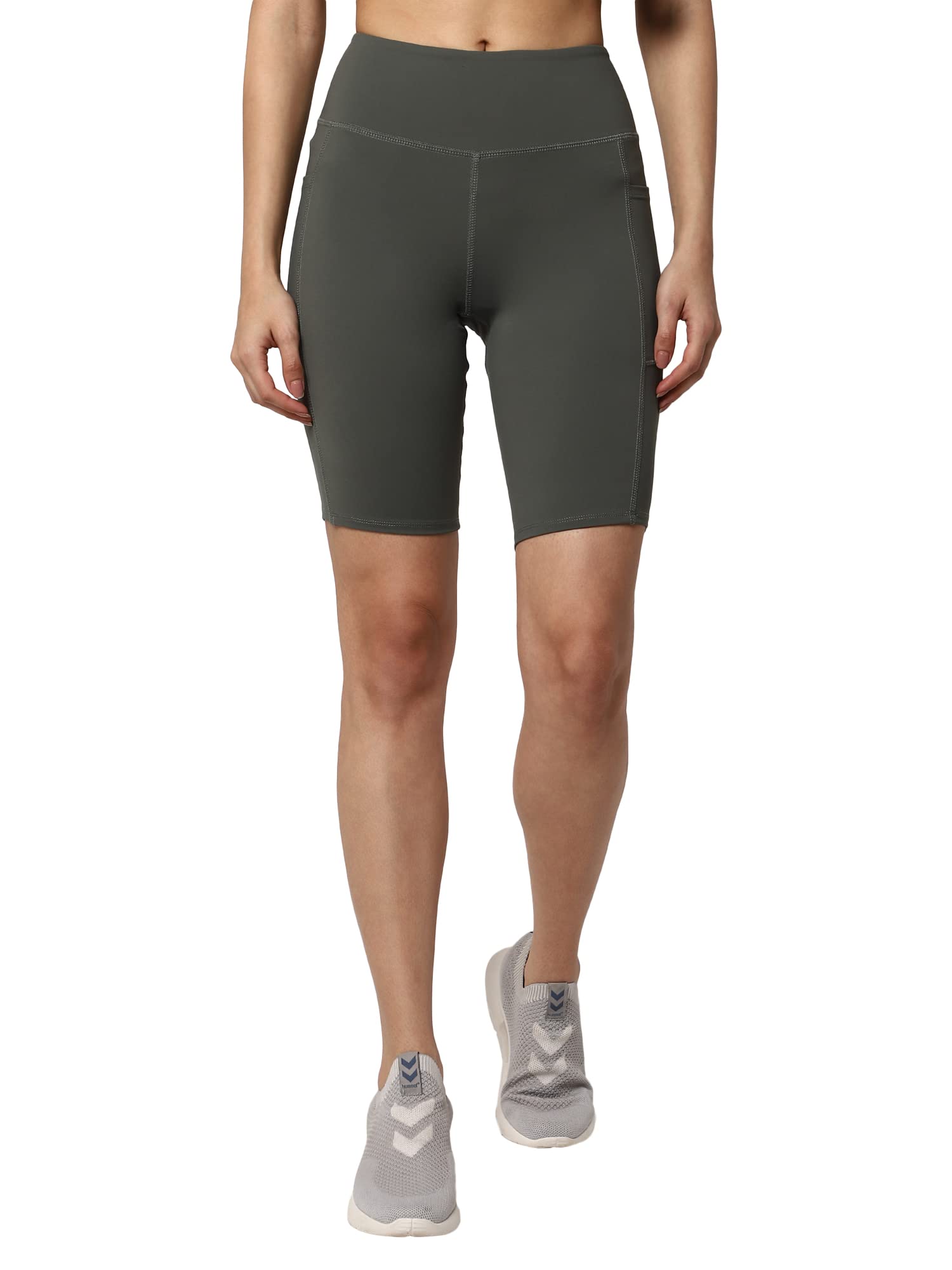 hummel Scarlet Solid Slim fit Polyester Cycling Shorts for Women Comfortable Breathable Fabric Stretchable for Everyday Use Ideal for Yoga Training Gym Cycling Running or Performance-picture-49