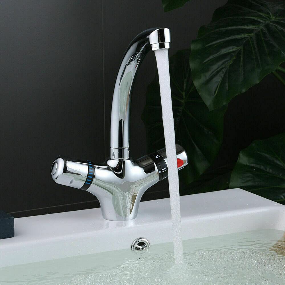 Futchoy grifo de lavabo Grifo monomando termostático grifo de agua Grifos de lavabo para baño de cocina