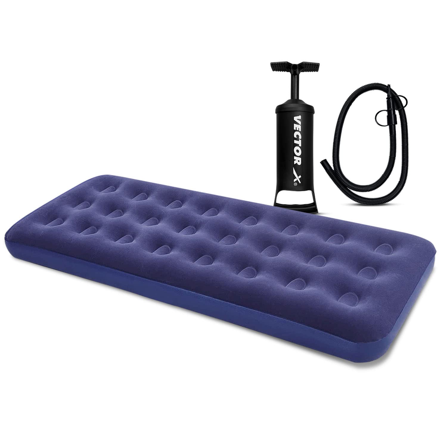 Vector X Camping-Tracking Inflatable Rectangular Air Bed Mattress with Foot Pump(191 * 73 * 22cms) (B09WVLDPLX) Amazon Price History, Amazon Price Tracker