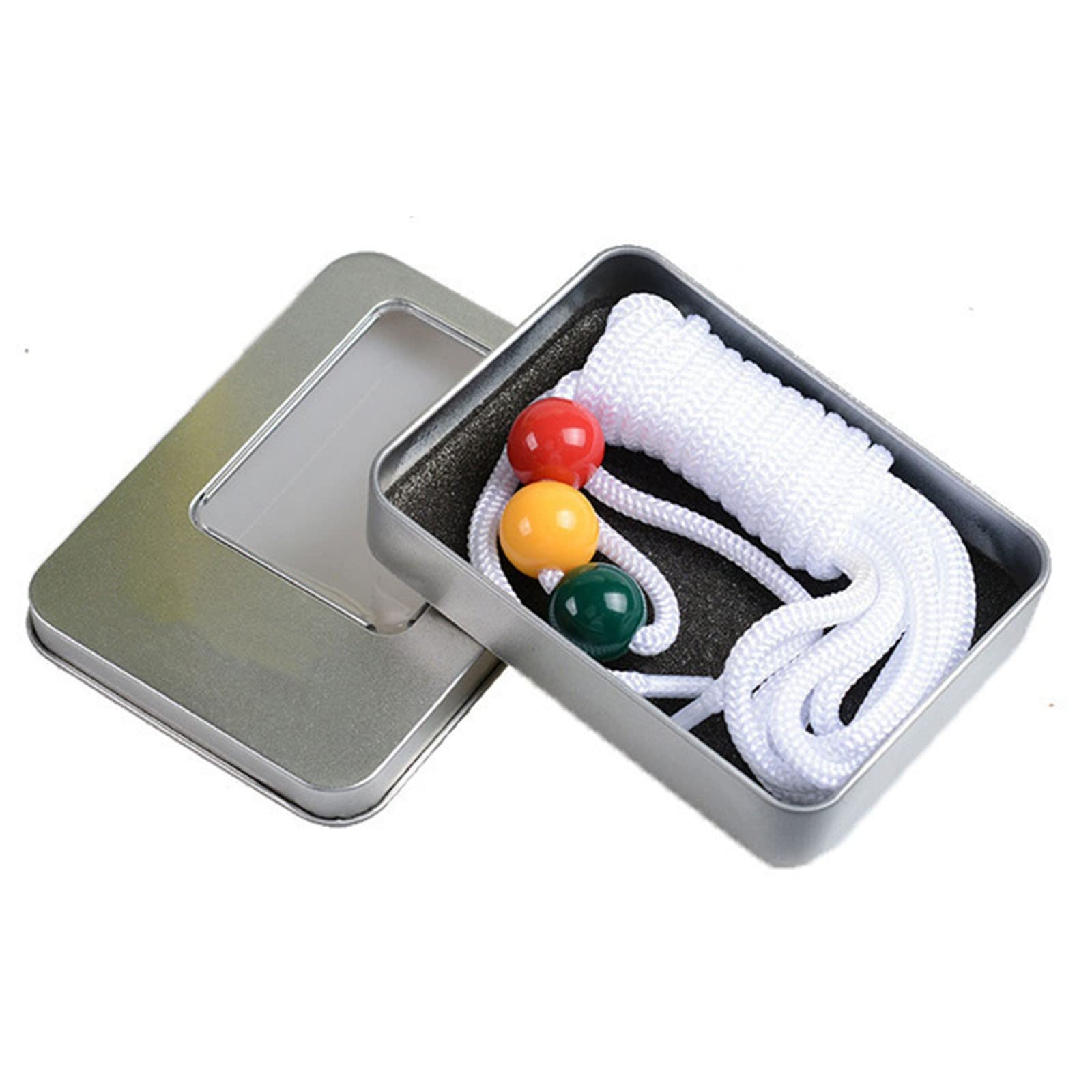 NICHOY Convergence Insufficiency Tool,Vision Therapy Sight Focusing 3 Beads String for Kids,Sight Focusing Vision Convergence Training Tools (Color:Sliver,Size:150cm)