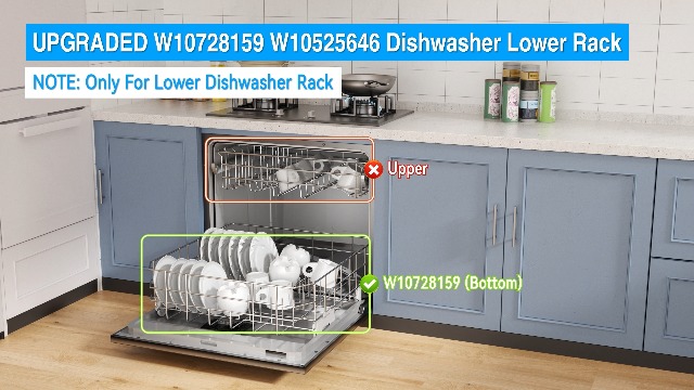 Amazon.com: UPGRADED W10728159 Dishwasher Lower Rack Compatible