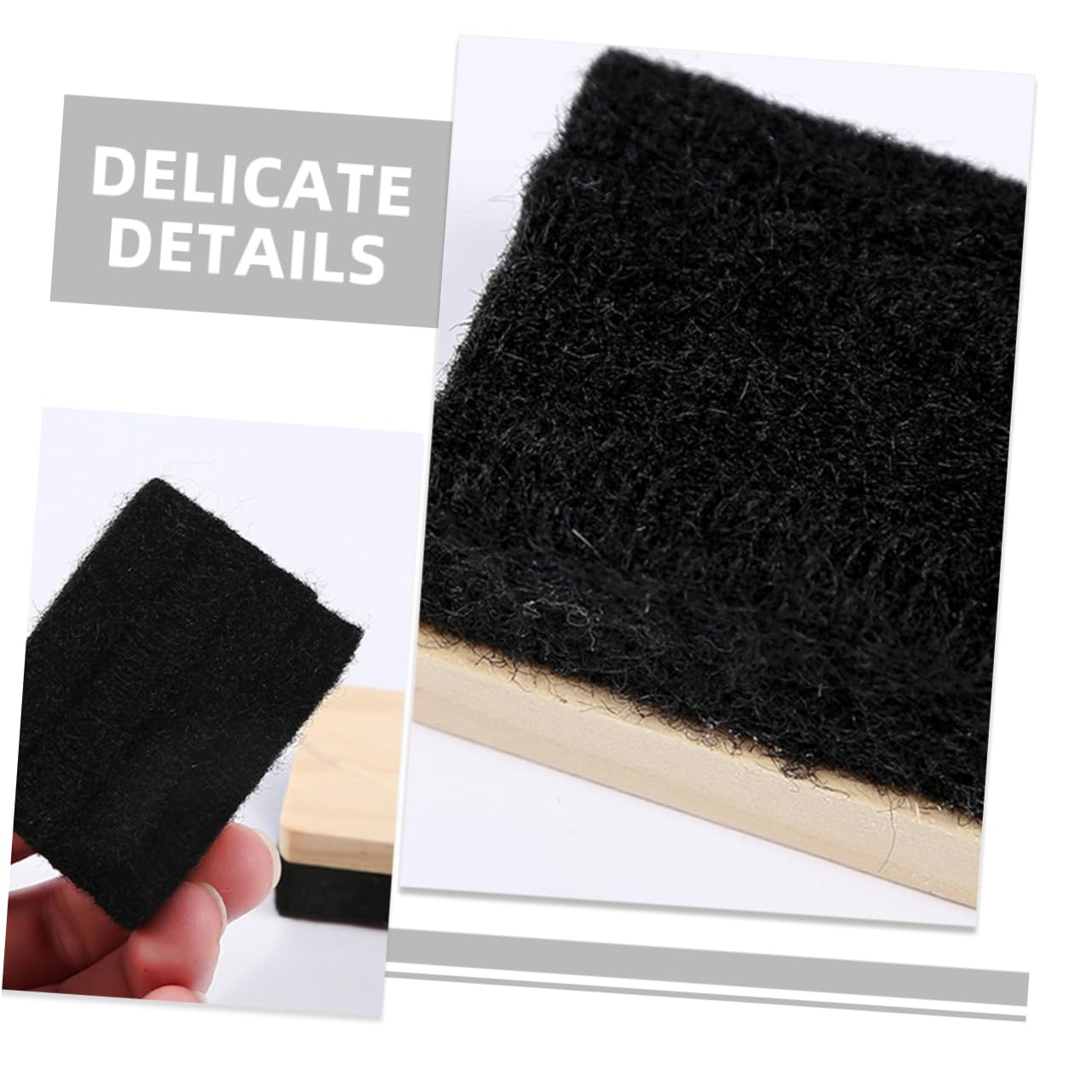 DOITOOL 2 Sätze Tafelschwämme Aus Holz Und Filz Staubfreie Kreidewischer Für Schul Büro Und Heimgebrauch Reinigungslösung Für Schwarze Und Weiße 10 Stück * 2