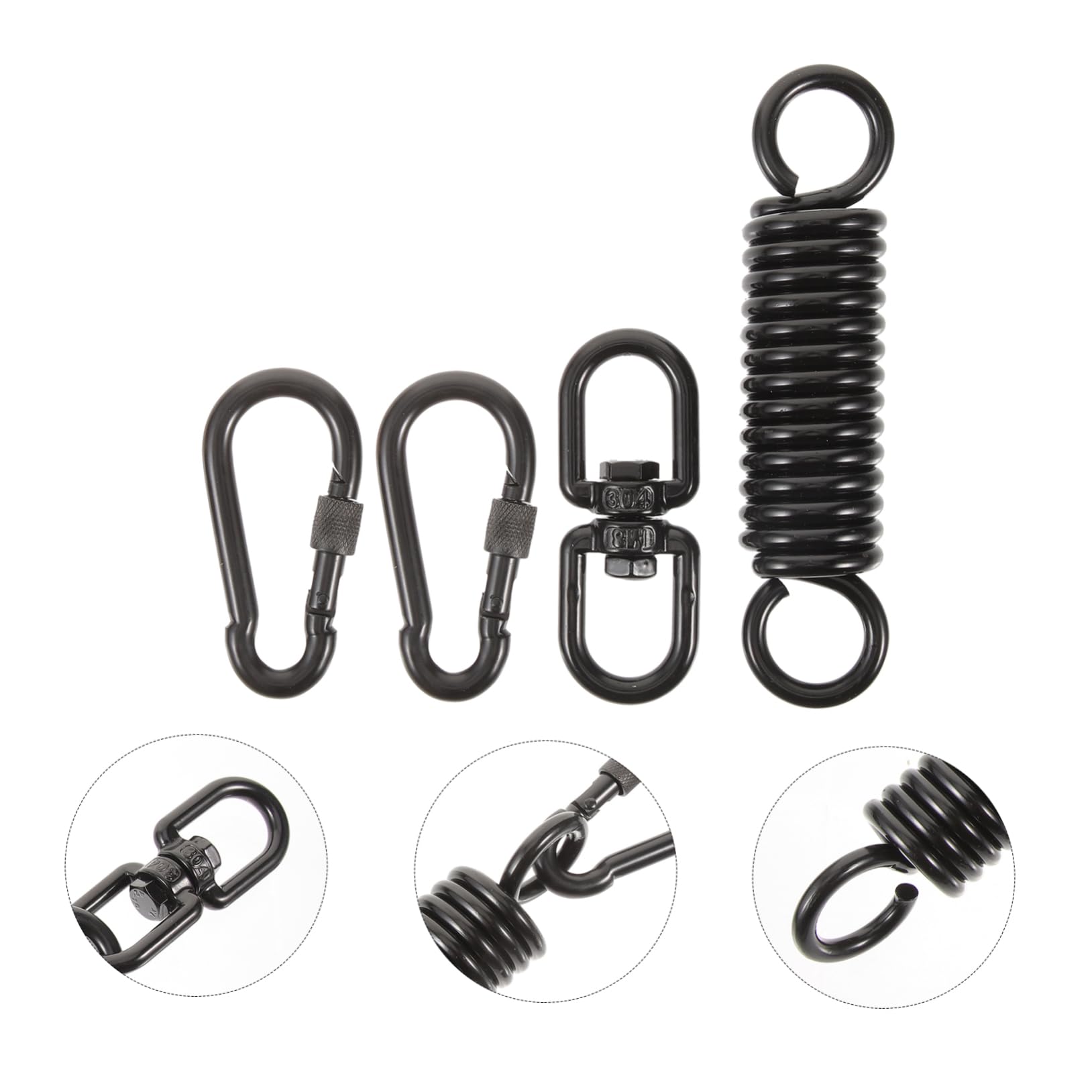 Hängemattenschaukel-schaukelfeder-Set Zur Befestigung Von Hängesesseln Und Hängeaccessoires Aus Metall Langlebige Industriefeder Für Sichere Aufhängung Im Außenbereich