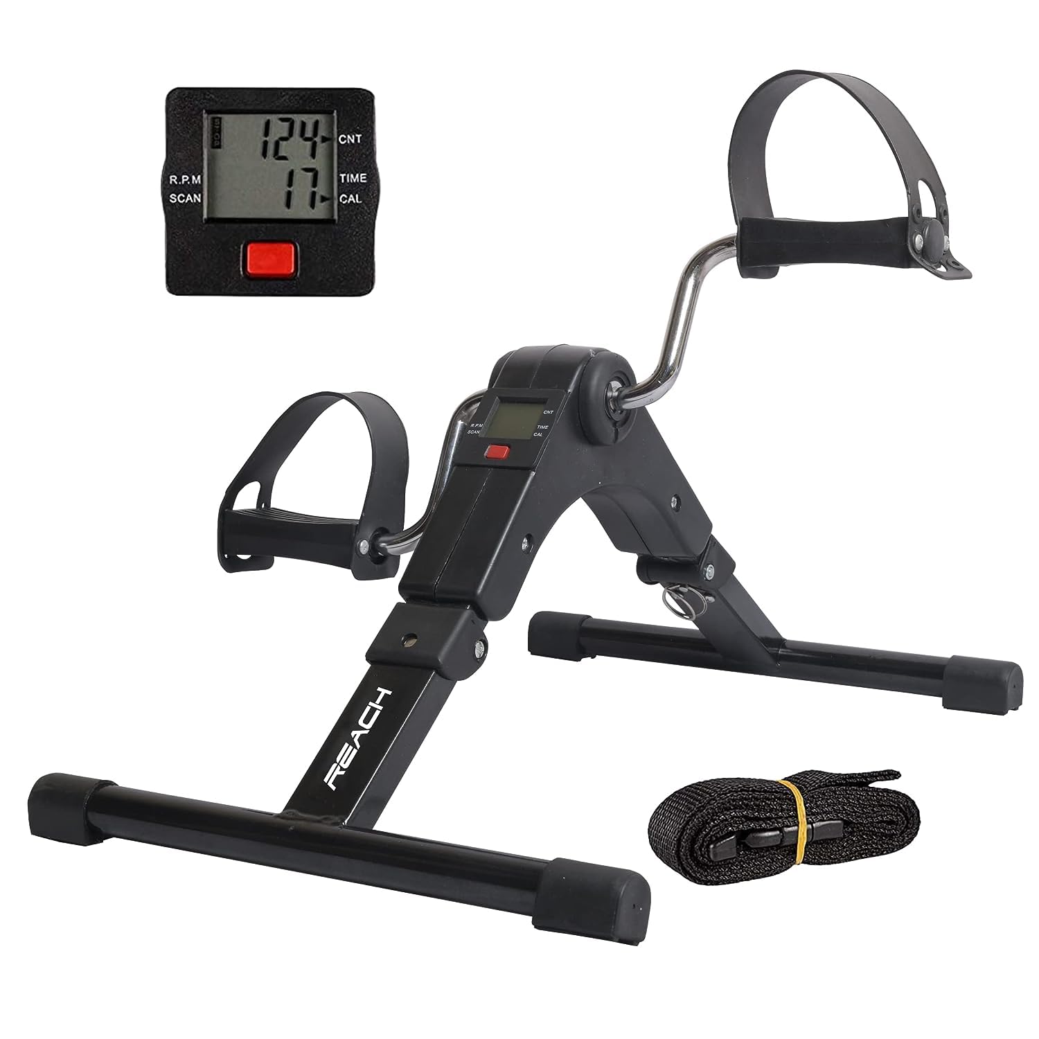 G GEEMAC Mini Bike Digital Pedal Exercise Machine | Fitness Cycle for Home with Fixing Strap | Adjustable Resistance Band & LCD Display | Suitable for Light Exercise of Legs, Arms (B0CZ9MYB6K) Amazon Price History, Amazon Price Tracker