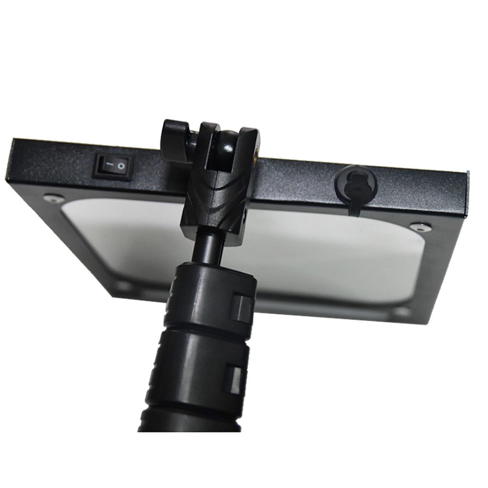 2 piezas de espejo de inspección de vehículos para el cuidado del hogar con luz LED, espejo de inspección de bajos con mango retráctil ajustable, equipo visual recargable para vehículos, para EE.