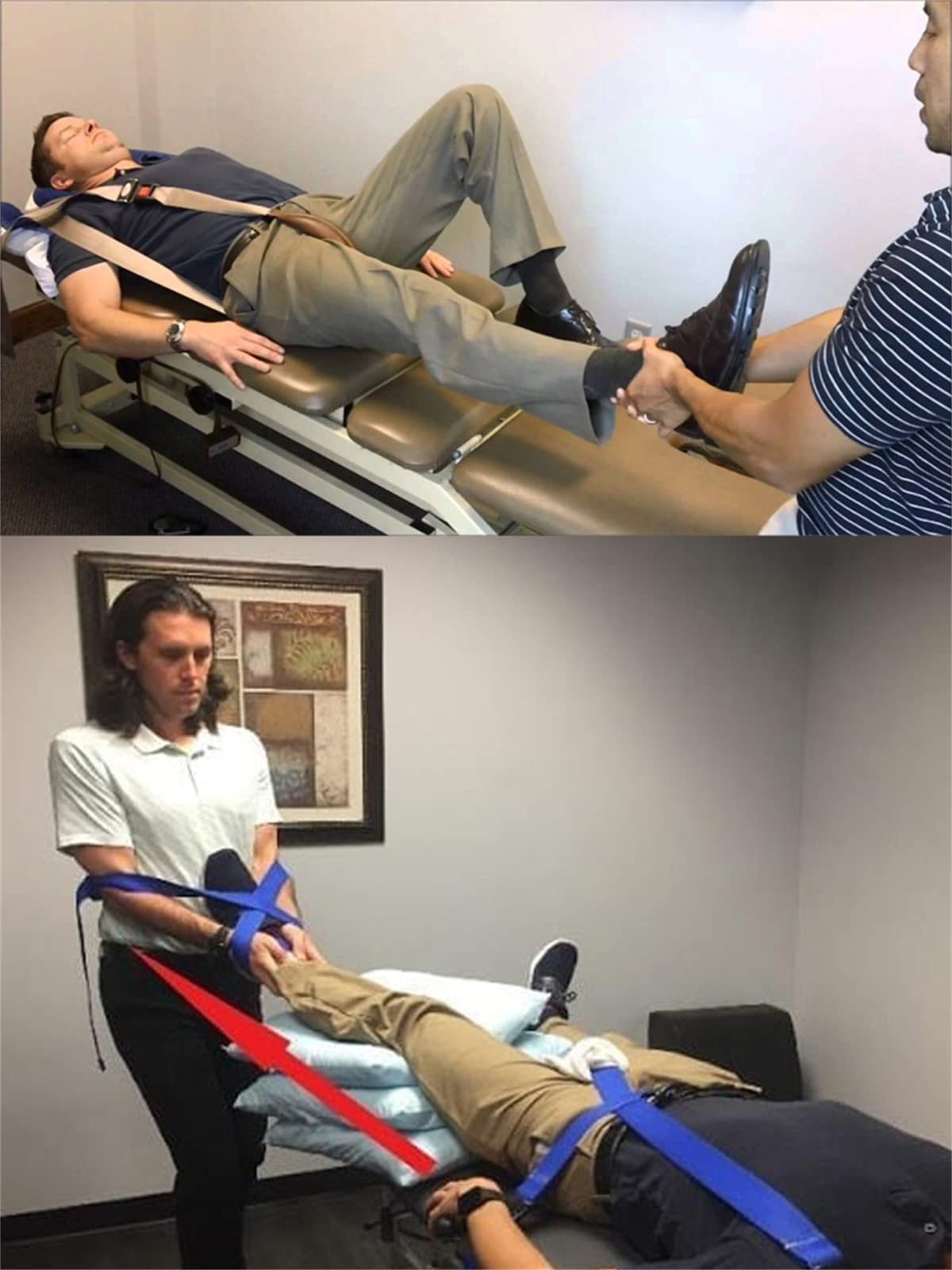 Ceinture de mobilisation de Flexion chiropratique, Sangle de mobilisation pour la physiothérapie, la rééducation et la thérapie Manuelle