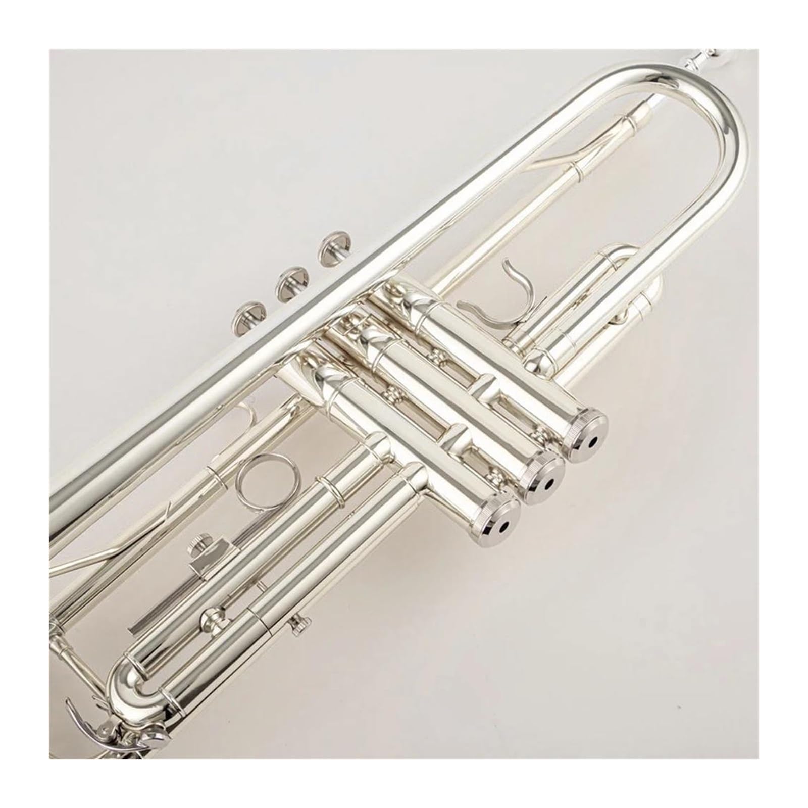 trompeta estándar Trompeta plateada profesional instrumento de trompeta plana B trompa de jazz de alta calidad