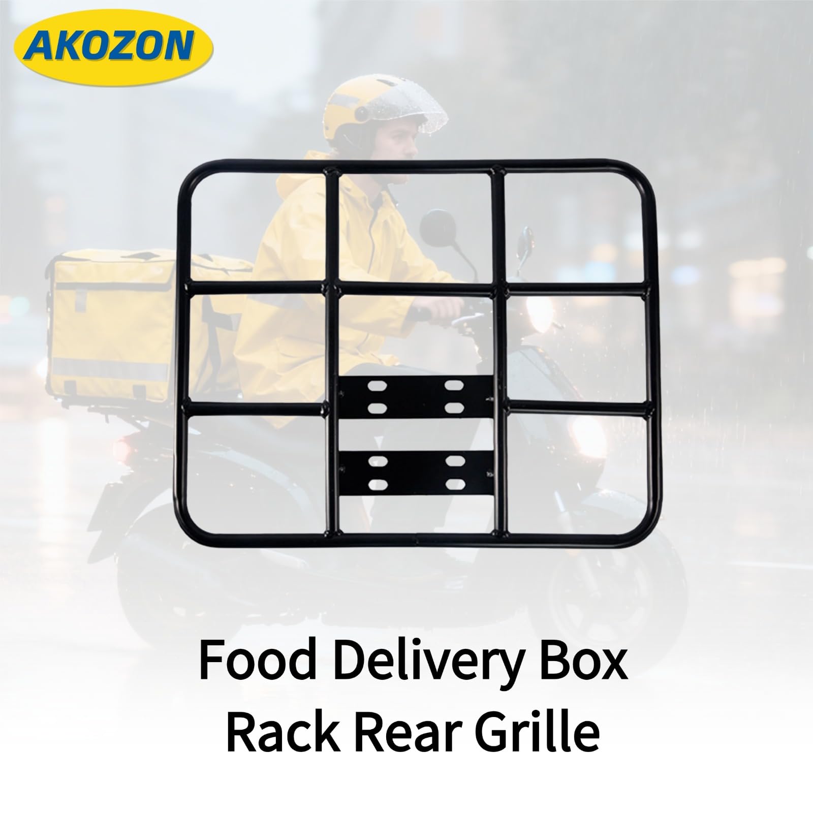 Akozon 80kg de Carga de Entrega de Alimentos Caja Soporte Universal para Bicicleta Eléctrica de la Motocicleta (-1615220015615)