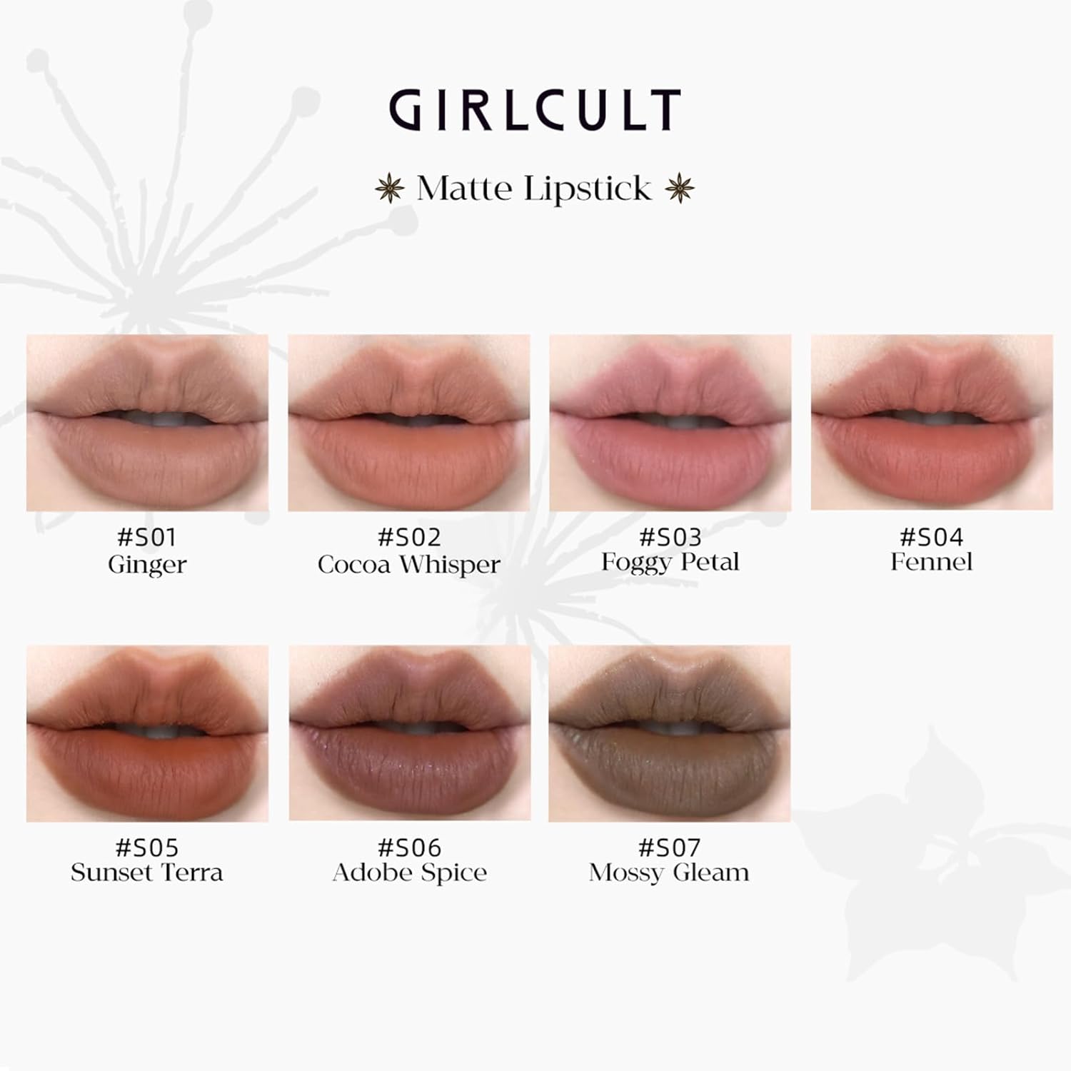 GIRLCULT Matte Lipstick – Long Lasting Velvet Finish, Smudge Proof & Lightweight Lipstick for Women, Transfer Proof One-Swipe Color, Gift for Her (S05) - Image 6
