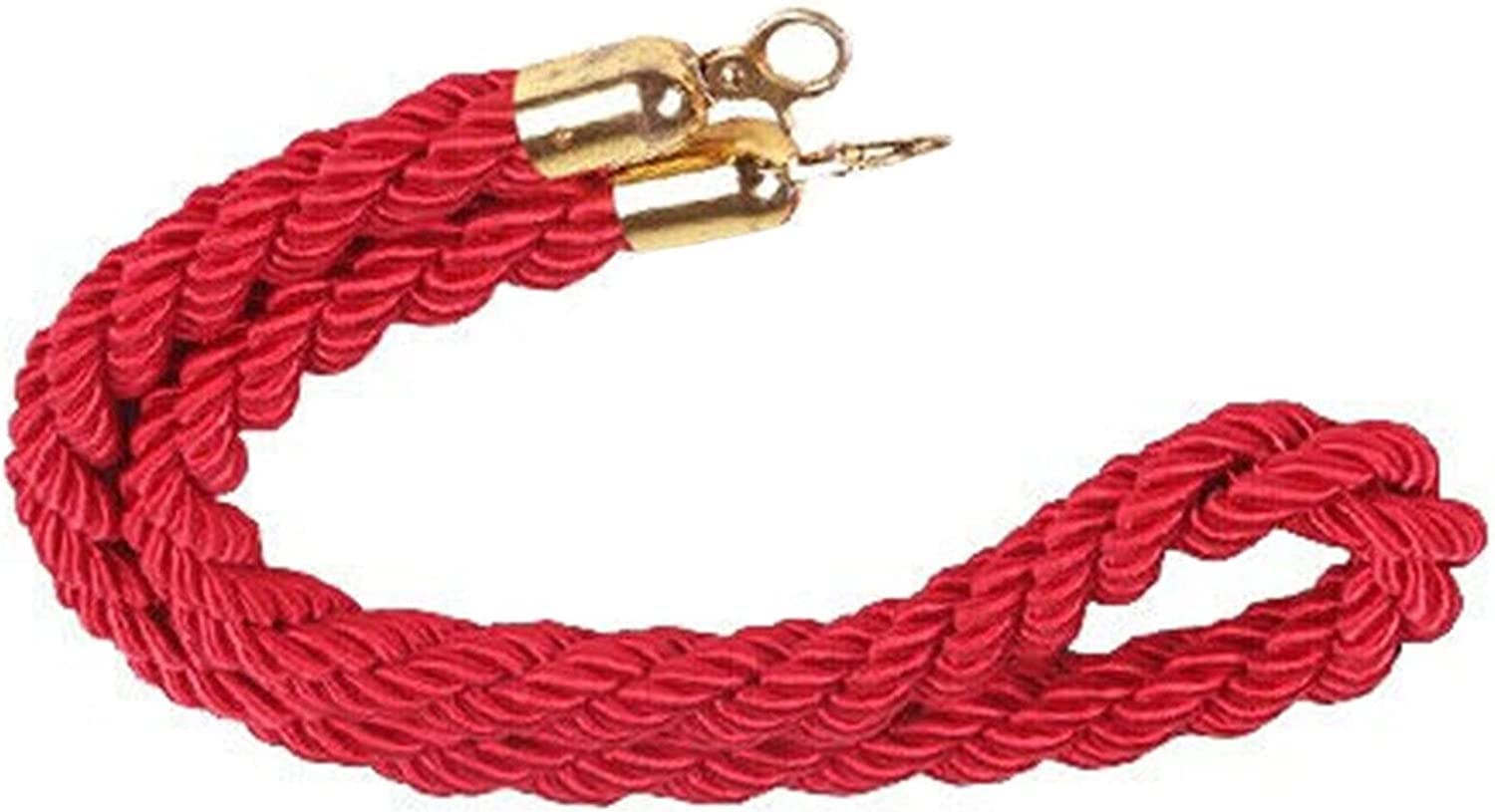 Corde de barrière pour le contrôle des foules avec mousquetons dorés de 90cm