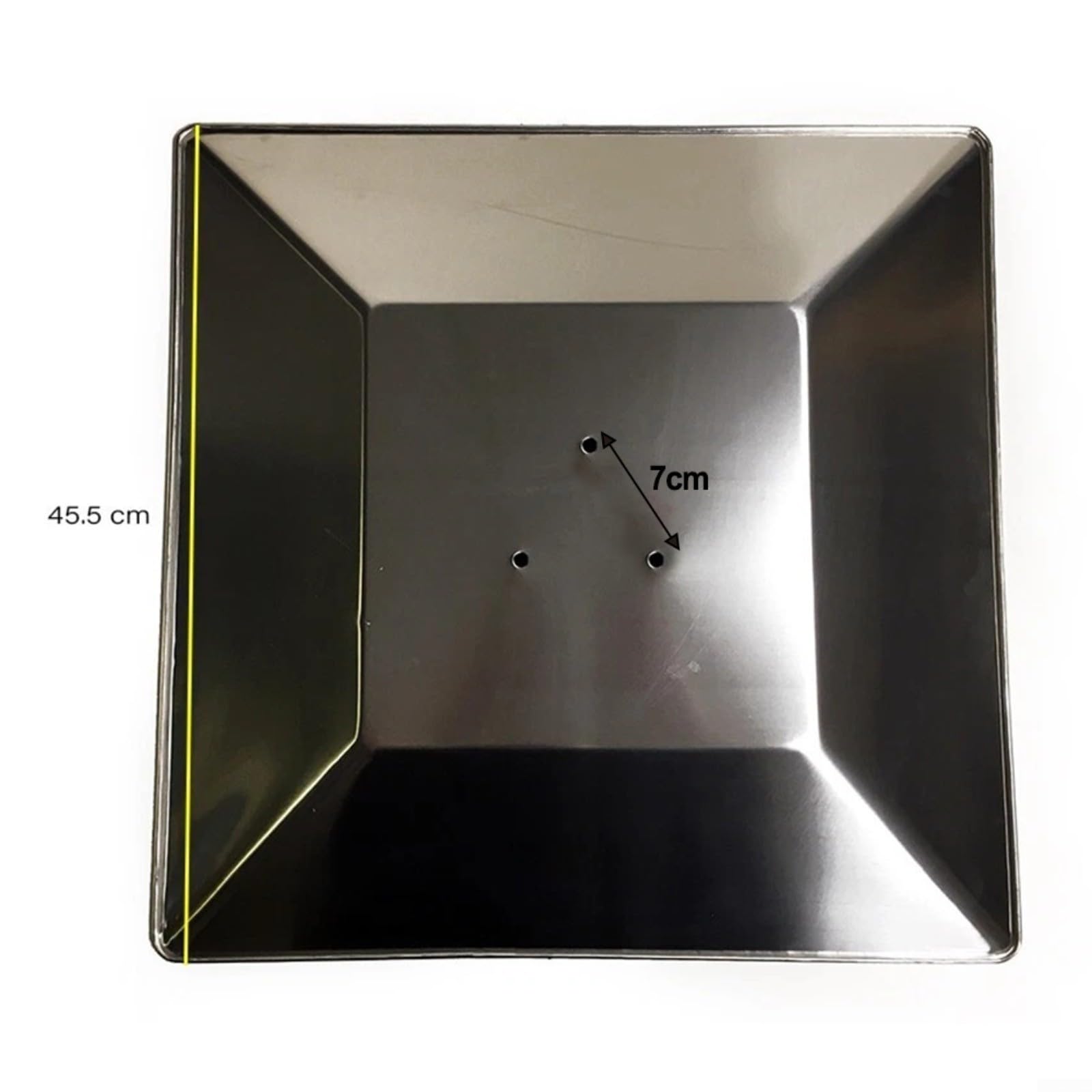 Reflector cuadrado de aluminio para calentadores piramidales de patio, 1 pieza (7 cm)