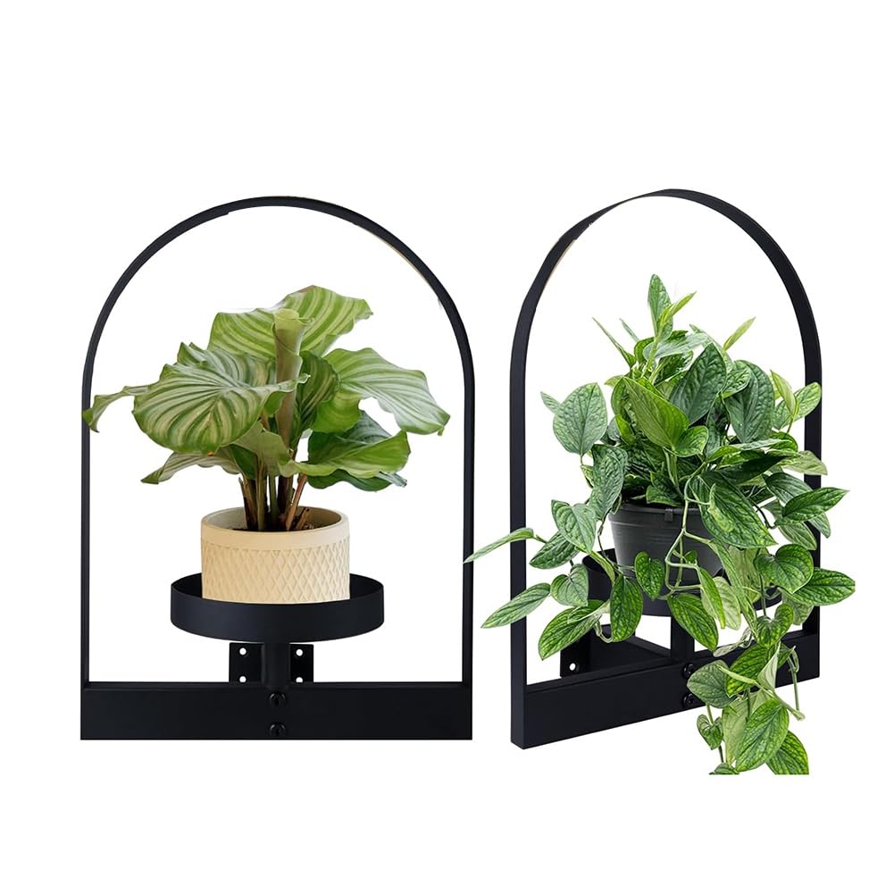 CTRLZS 2Pcs Wall Plant Holder Wall Hanging Planter Outdoor Plant Rack Wall Planter for Indoor Plants