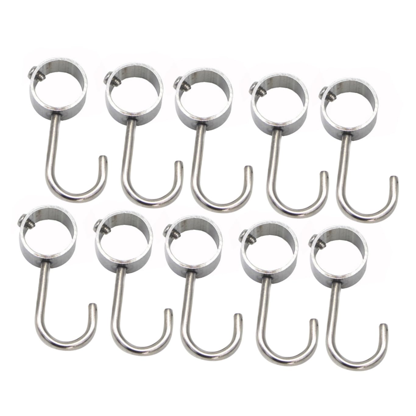 Crochet en acier inoxydable PRETYZOOM x20 pour tube de penderie