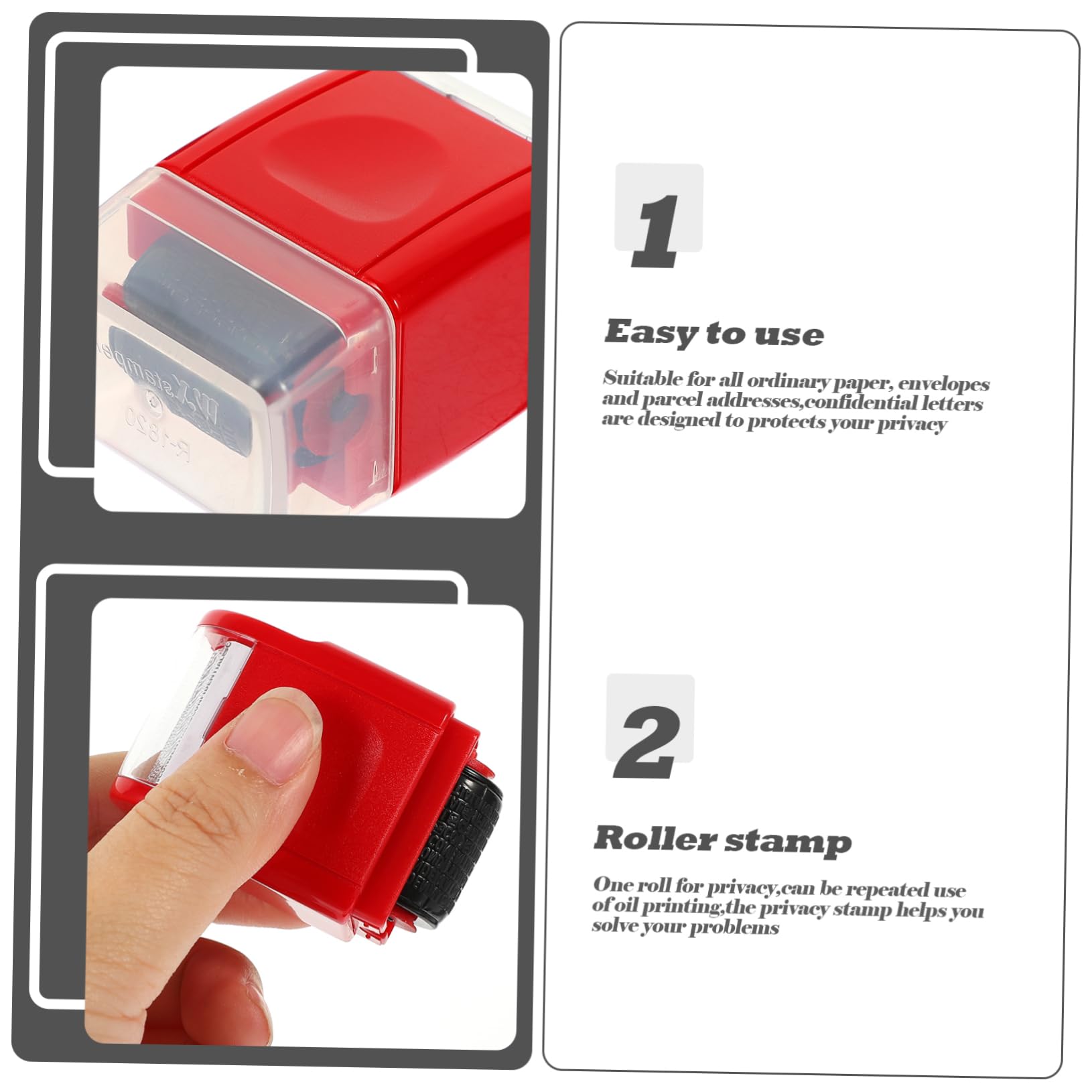 SHINEOFI 4stücke Kompakter Datenschutz-rollenstempel Multifunktionaler Stempel Für Haushalte Einfache Handhabung Zum Schutz Sensibler Daten Für Adressen Und Persönliche Informationen