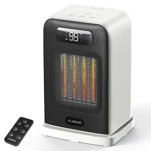 Morento 1500W Desk Heater with Remote, 70° Oscillation