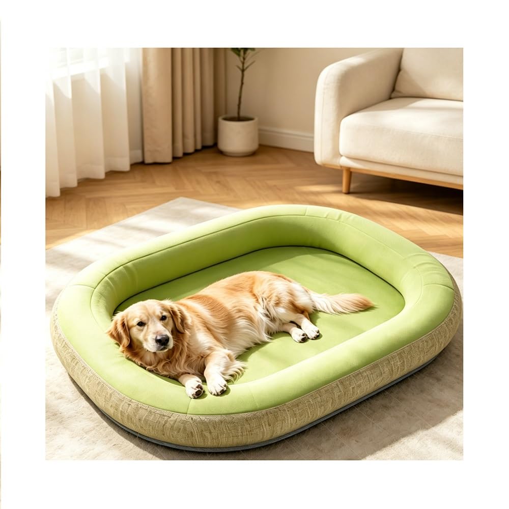Panier chat chien bord surélevé imperméable et tapis résistant aux griffures