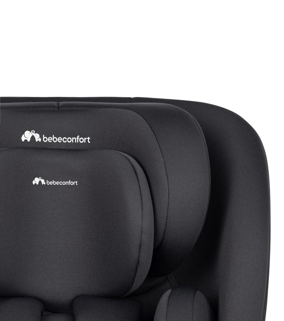Bebeconfort Demeter 360 i-Size, Autositz 360 Drehbar, 0–12 Jahre, 40–150cm, ISOFIX Kindersitz, FlexiSpin-Drehung, 360°-Drehung, 6 Liegepositionen, 12 Kopfstützenpositionen, Mineral Black