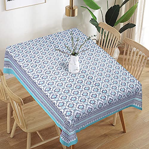 Image of Texstylers Table Cloth | Table Cloth for 6 Seater Dining Table| Dining Table Cover 6 Seater | Table Cover 6 Seater | Dining Table Cover | Rectangle, Cotton,150 cm X 225 cm (Rama)